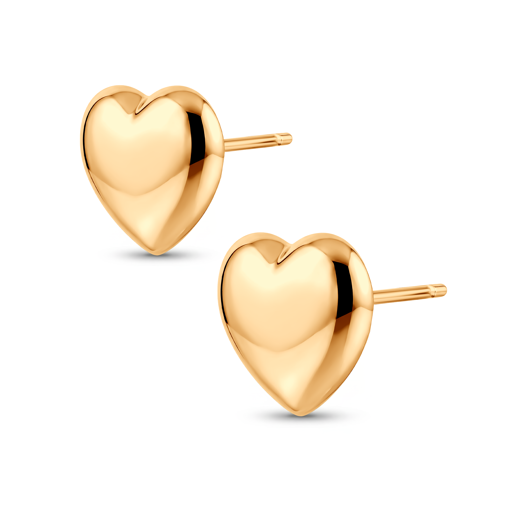 Kolczyki duże serca Savicki: złote - 3
