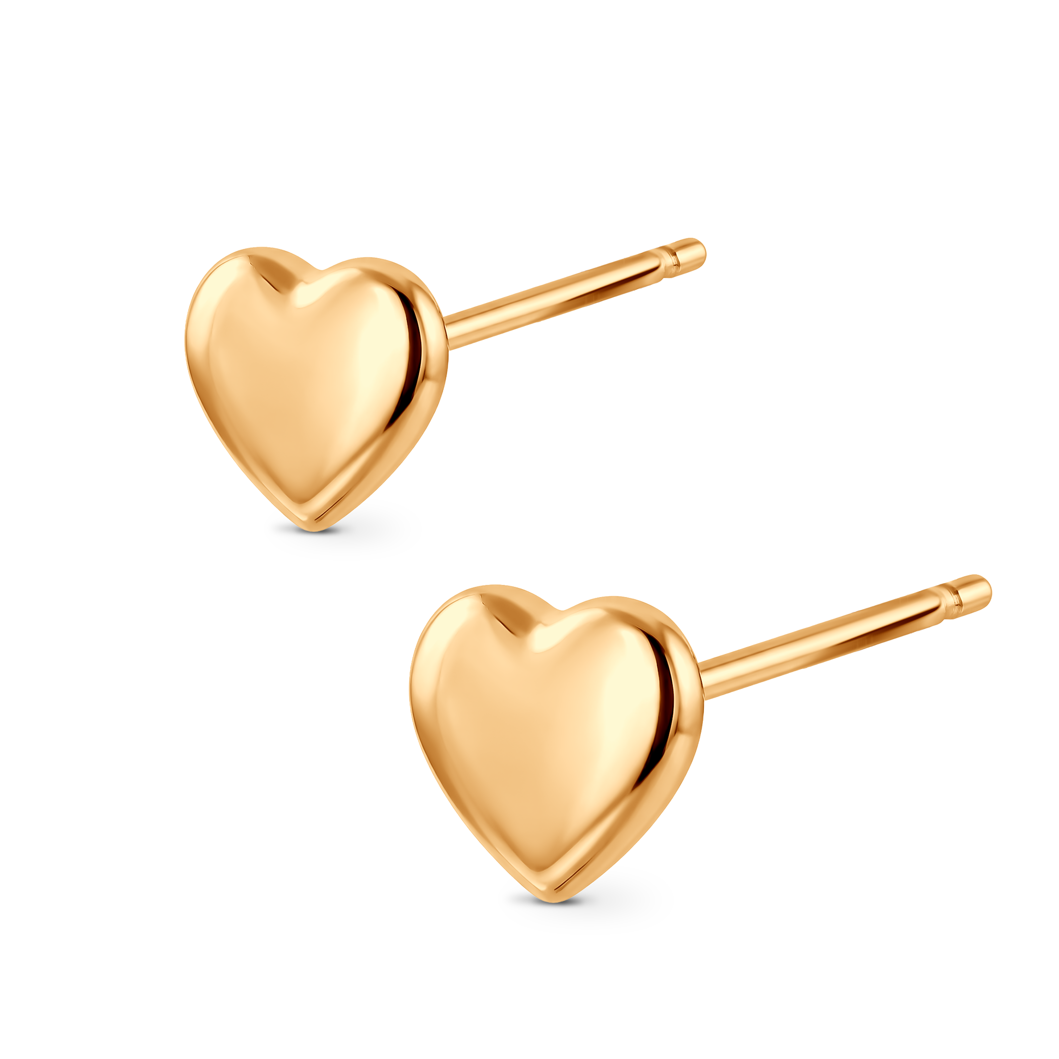 Kolczyki serca Savicki: Lekkie złote - 3