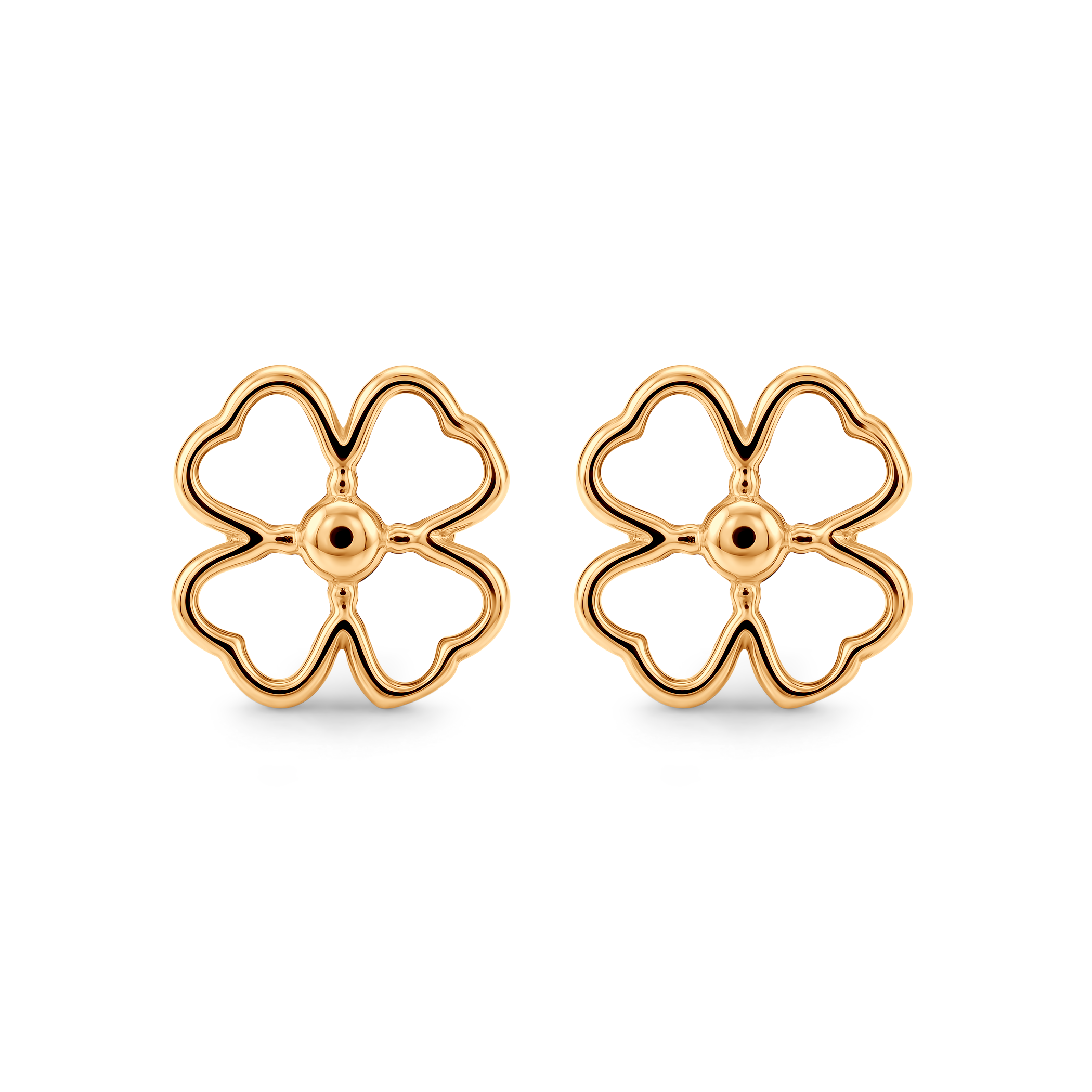 Kolczyki Savicki: Lekkie, czterolistna koniczyna złote