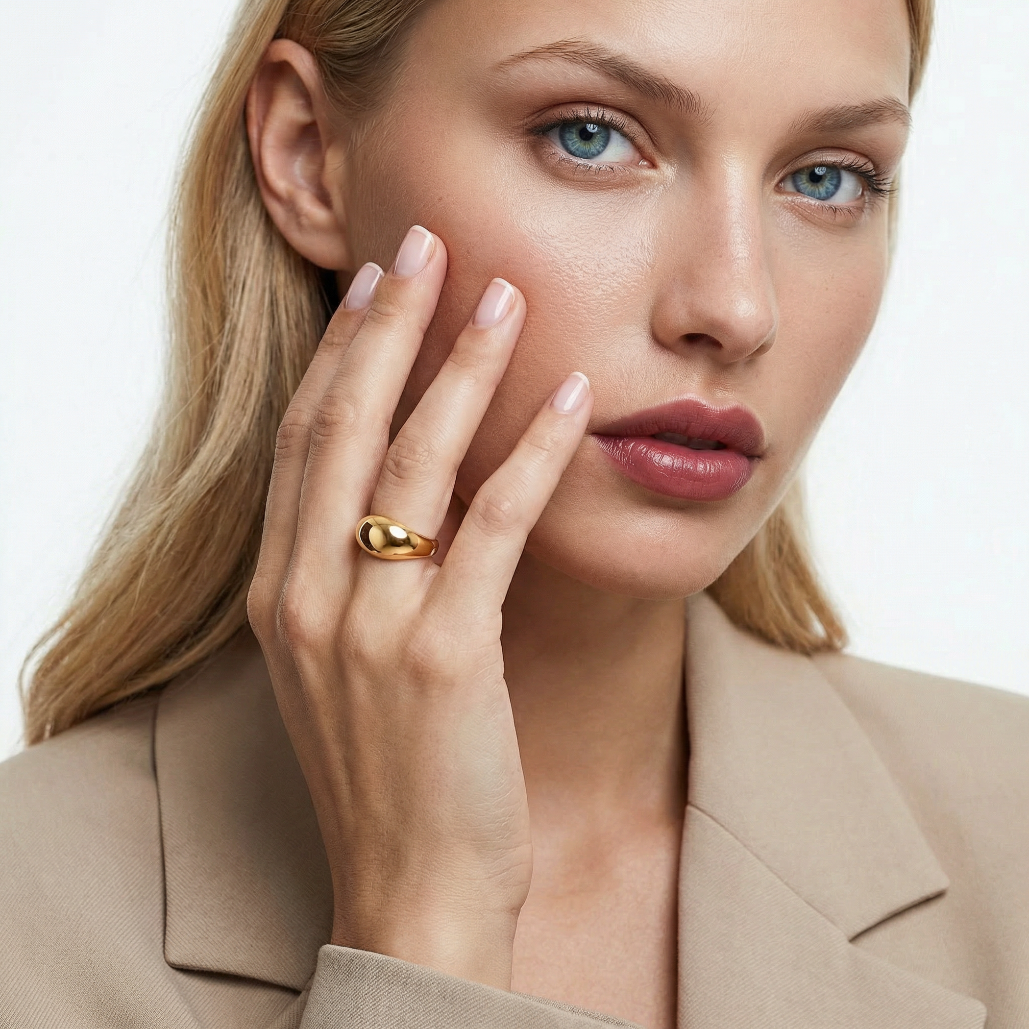 Pierścionek SAVICKI: złoty gładkie wypukły - 4