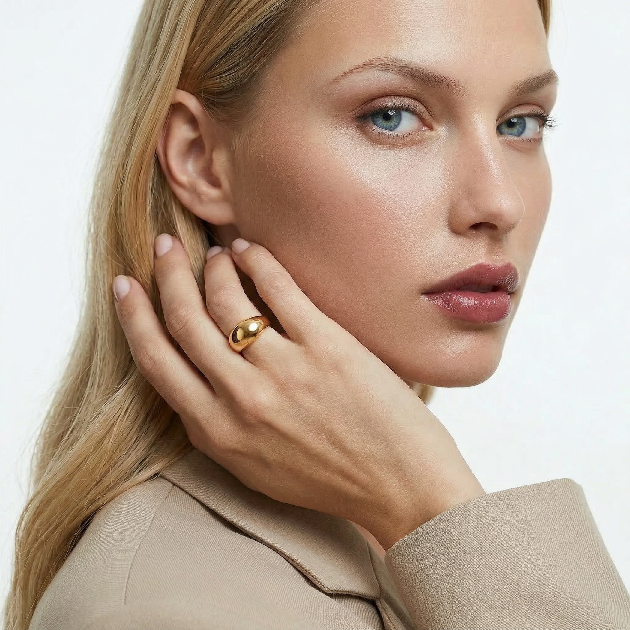 Pierścionek SAVICKI: złoty gładkie wypukły - 5