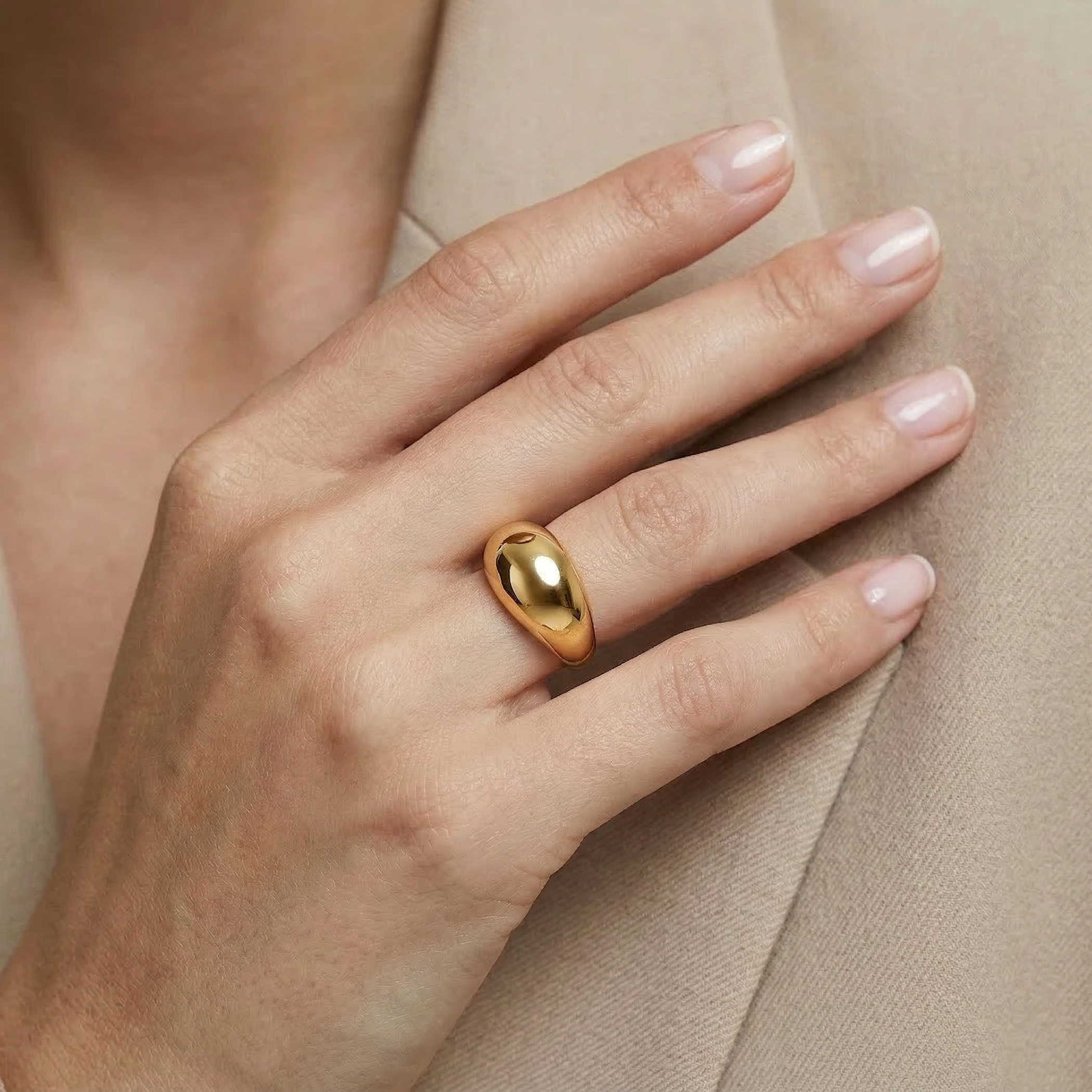 Pierścionek SAVICKI: złoty gładkie wypukły - 6