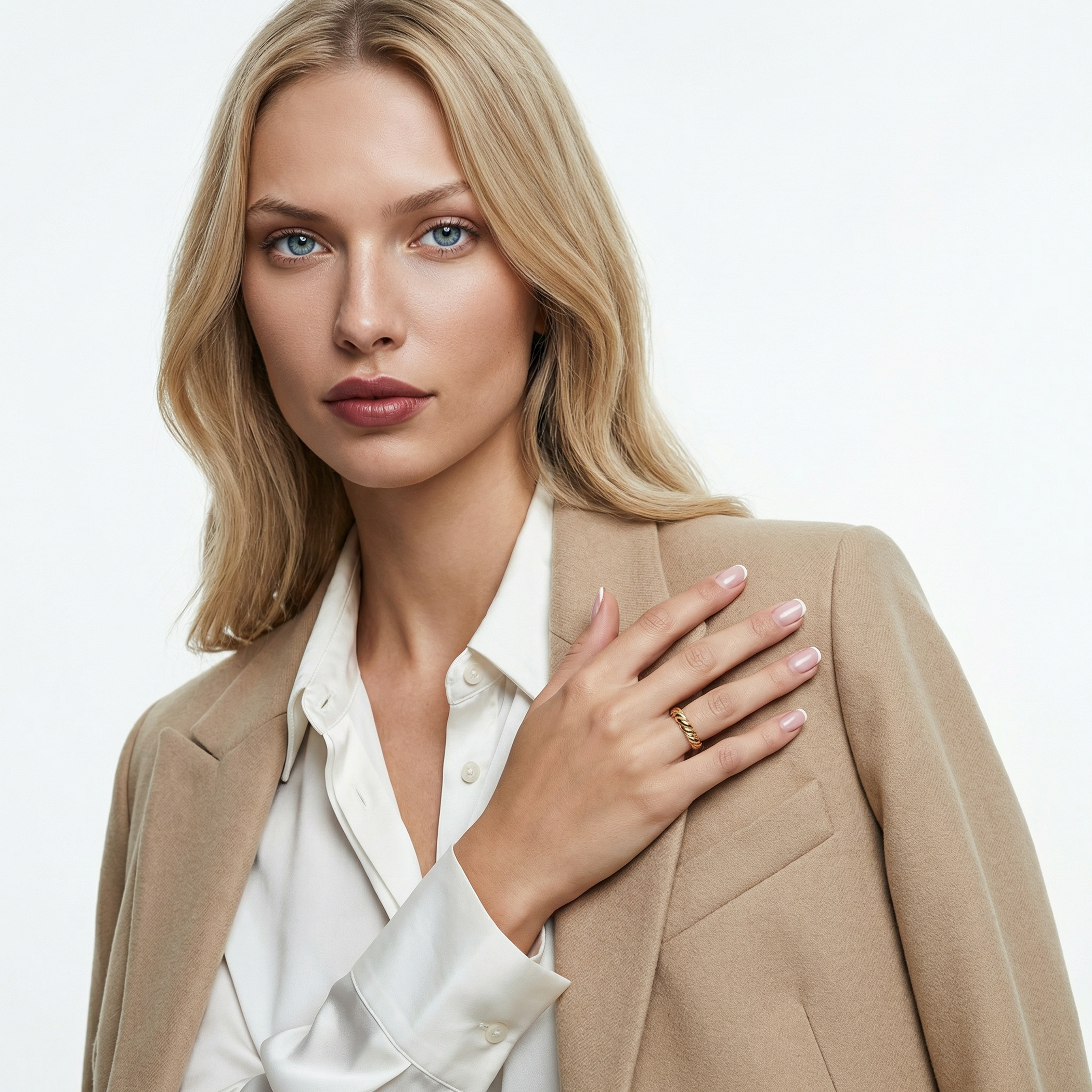 Pierścionek SAVICKI: złoty pleciony - 5