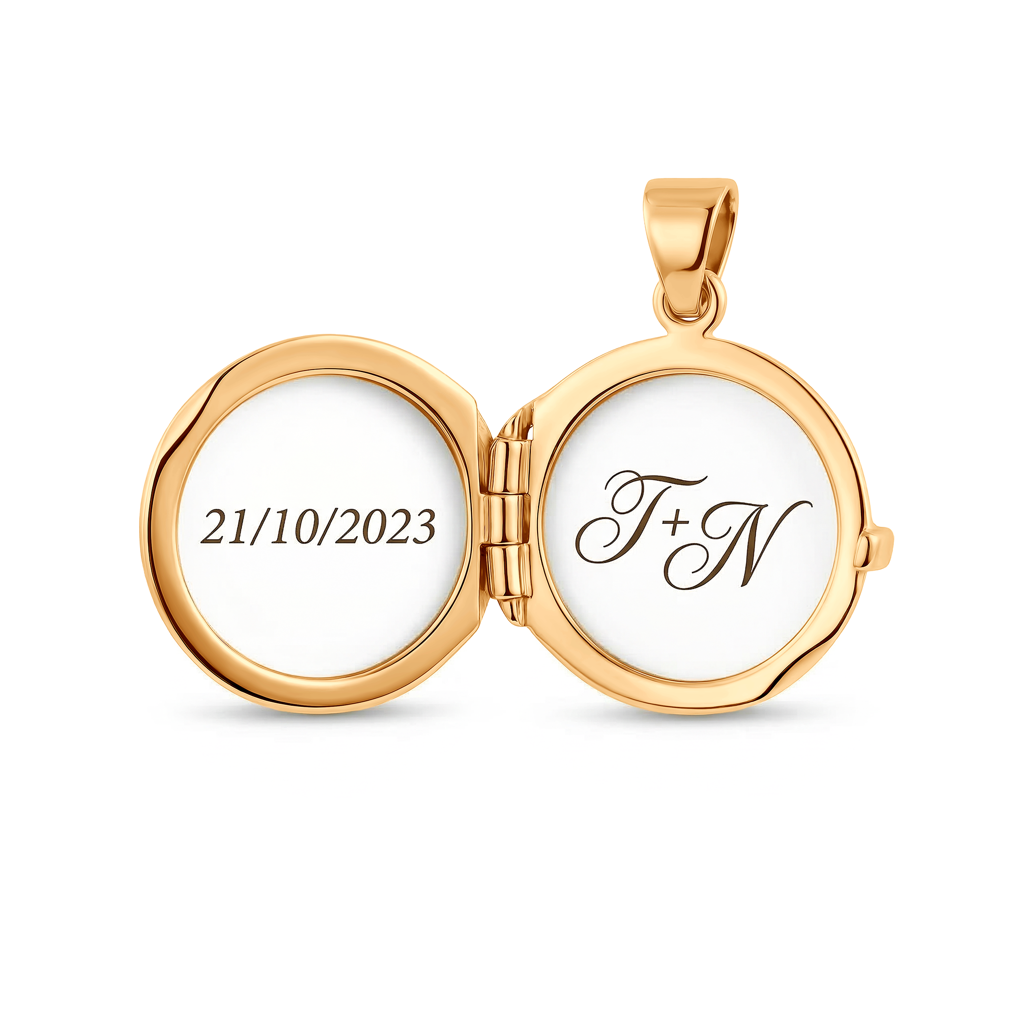 Zawieszka złota SAVICKI: puzderko z wygrawerowanym kwiatem - 4