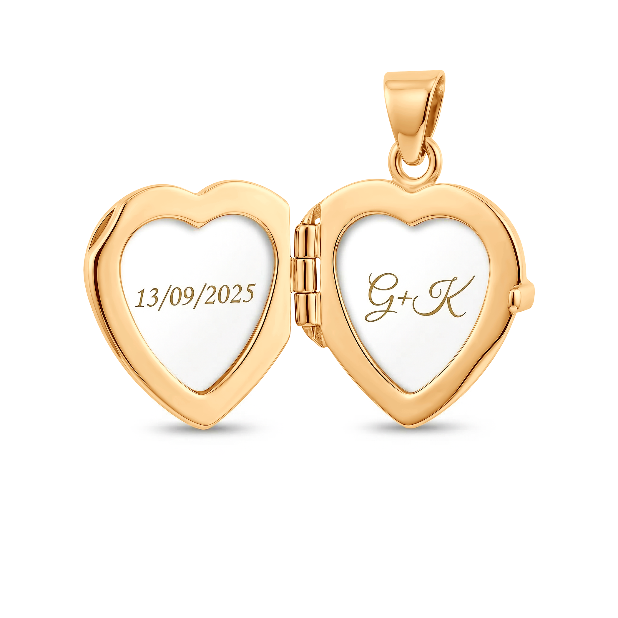 Zawieszka złota SAVICKI: puzderko grawerowane serce - 4