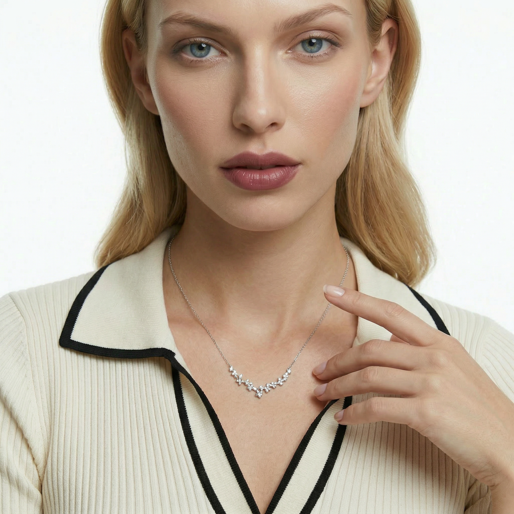 Kette Savicki: Weißgold, Diamanten - 3