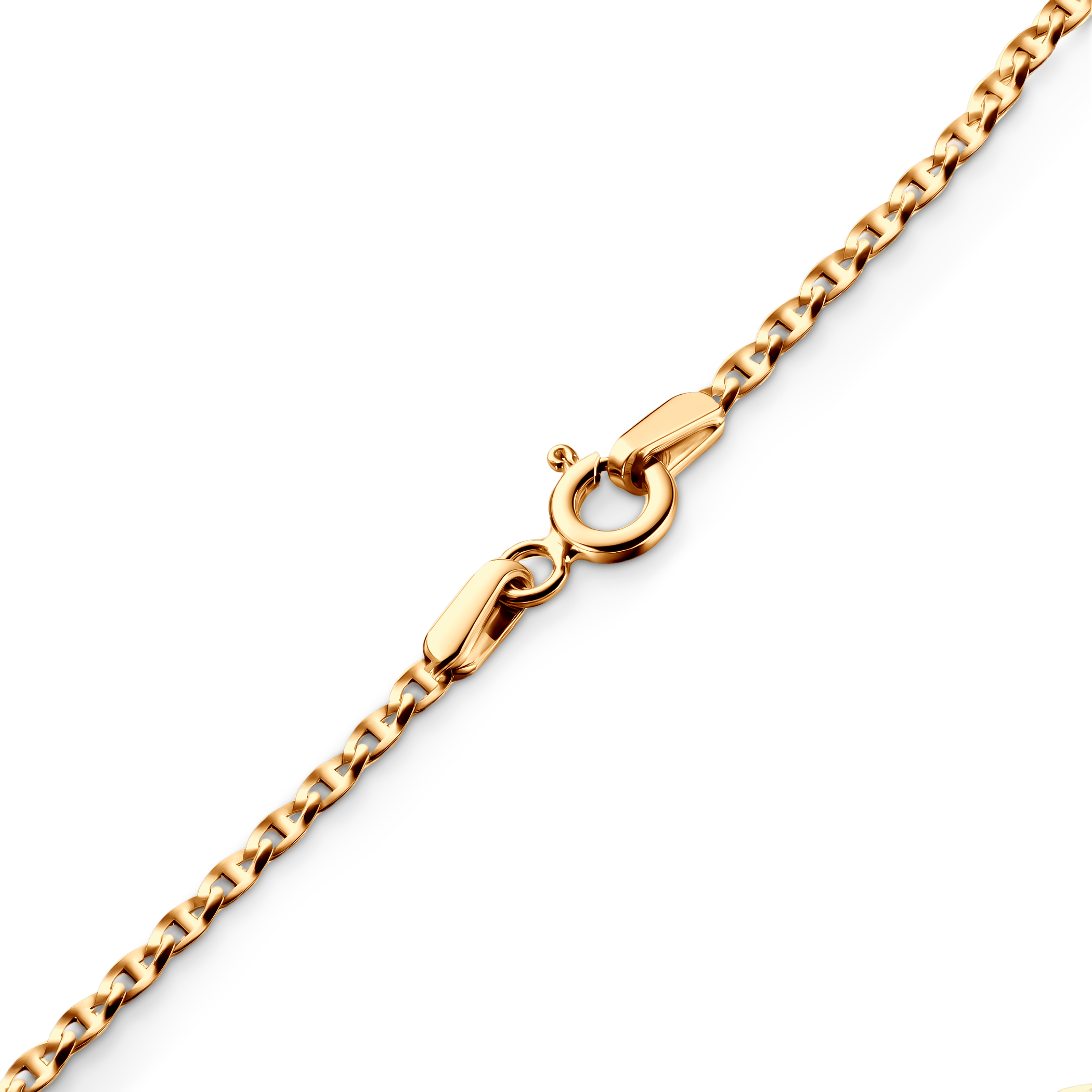 Bransoletka Łańcuszkowa na nogę o splocie gucci marina złota 585 25cm - 3