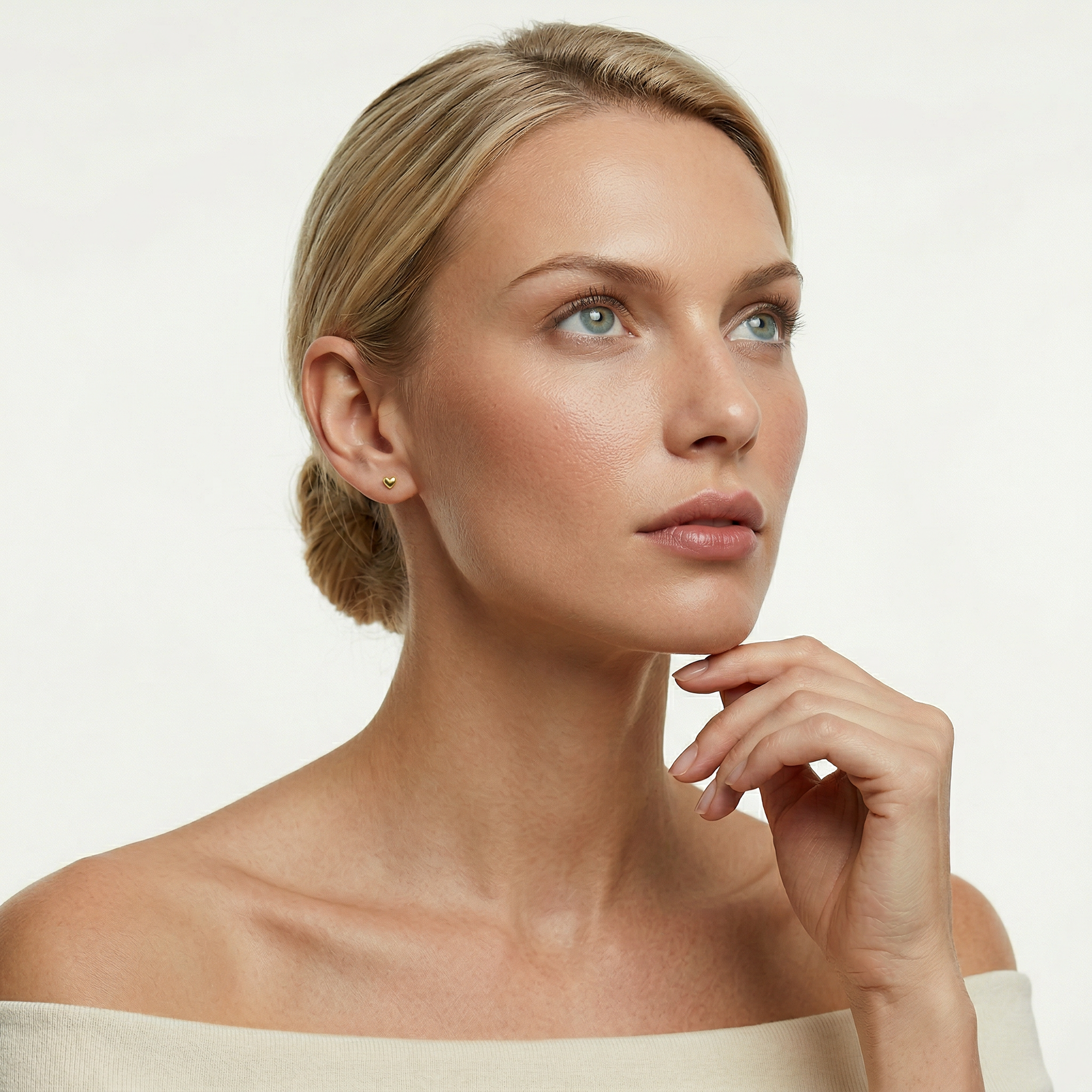 Kolczyki serca Savicki: Lekkie złote - 4