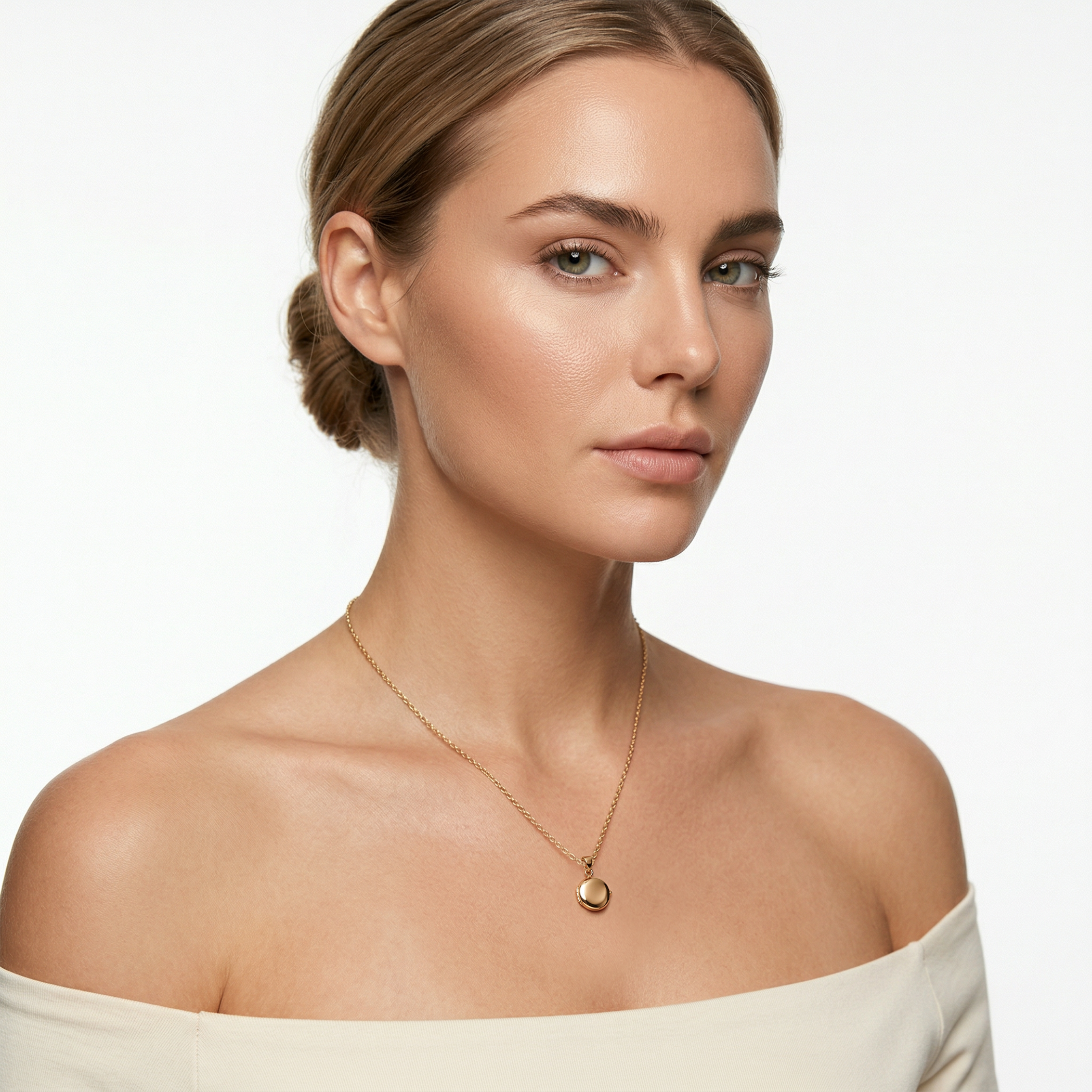 Zawieszka złota SAVICKI: puzderko duże koło - 5