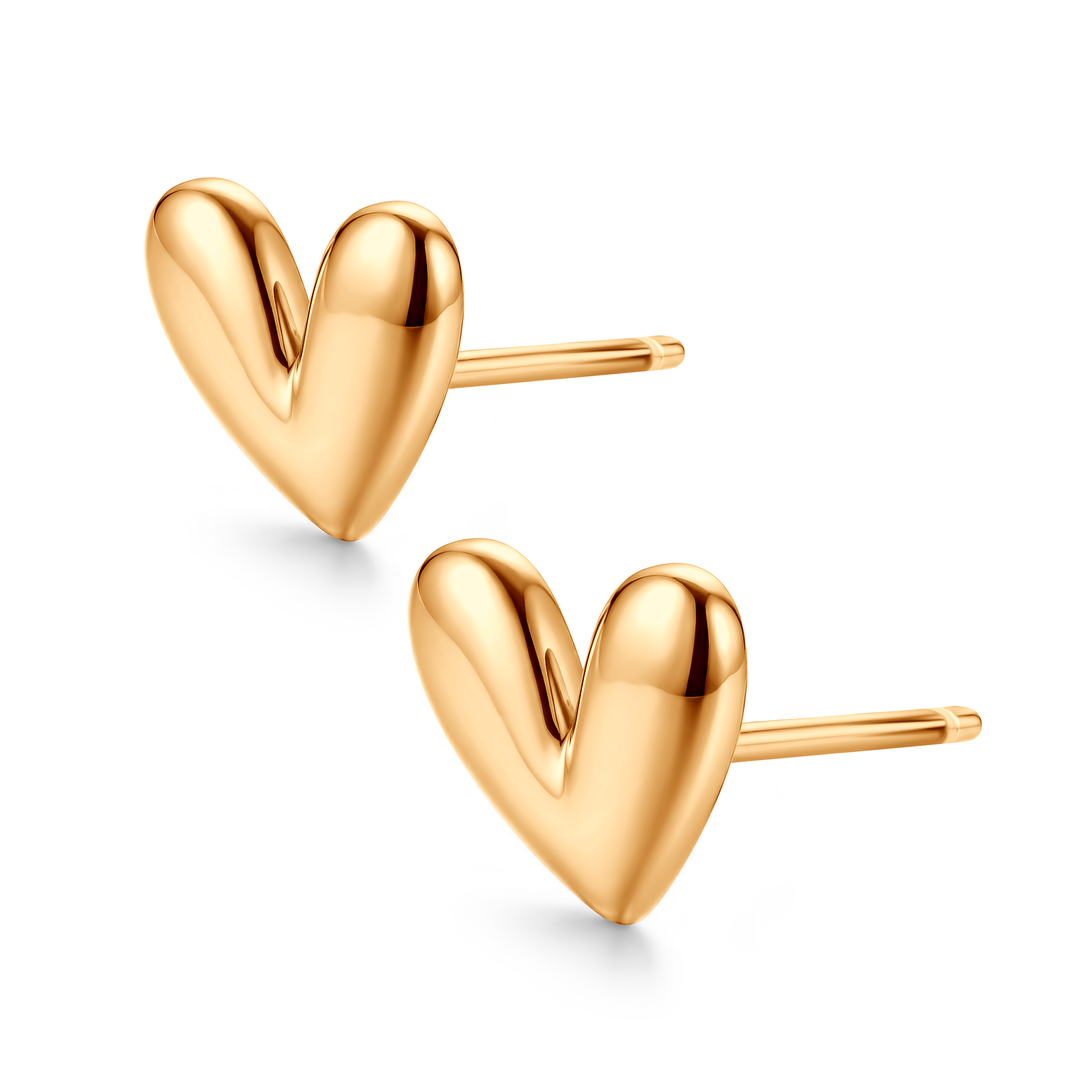 Kolczyki serca Savicki: złote - 3