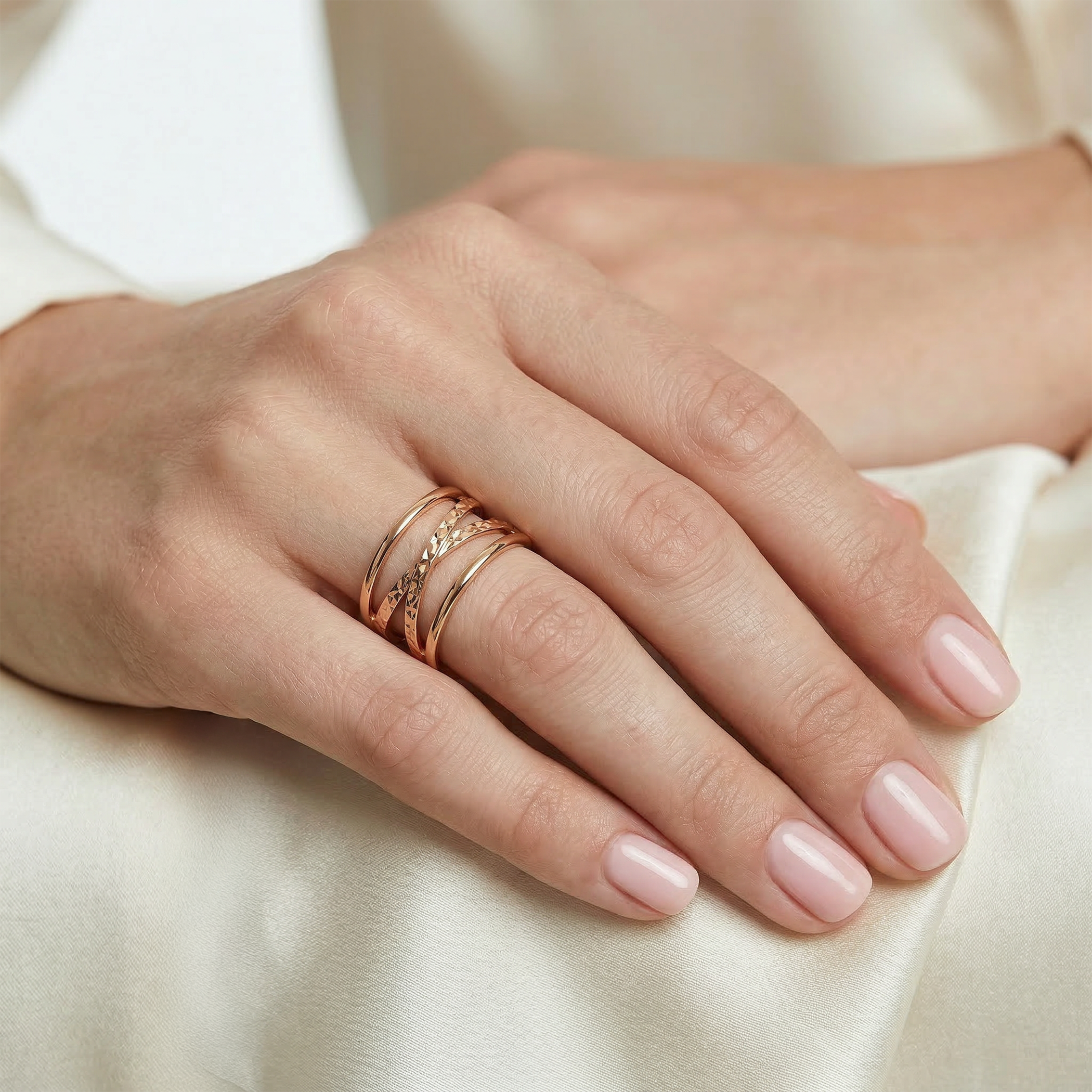 Pierścionek SAVICKI: złoty  diamentowany - 4