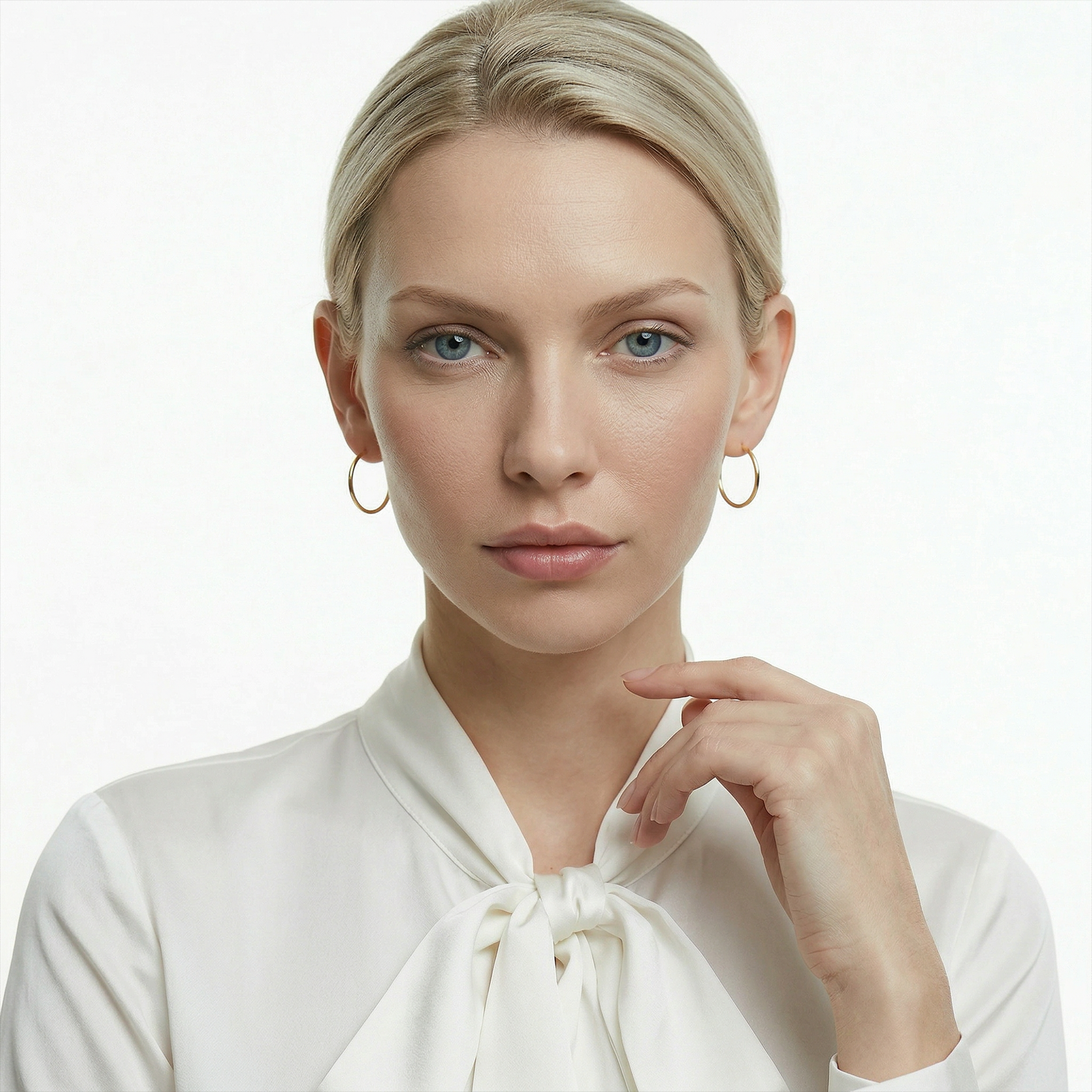 Kolczyki koła Savicki: złote (585) 23mm - 5