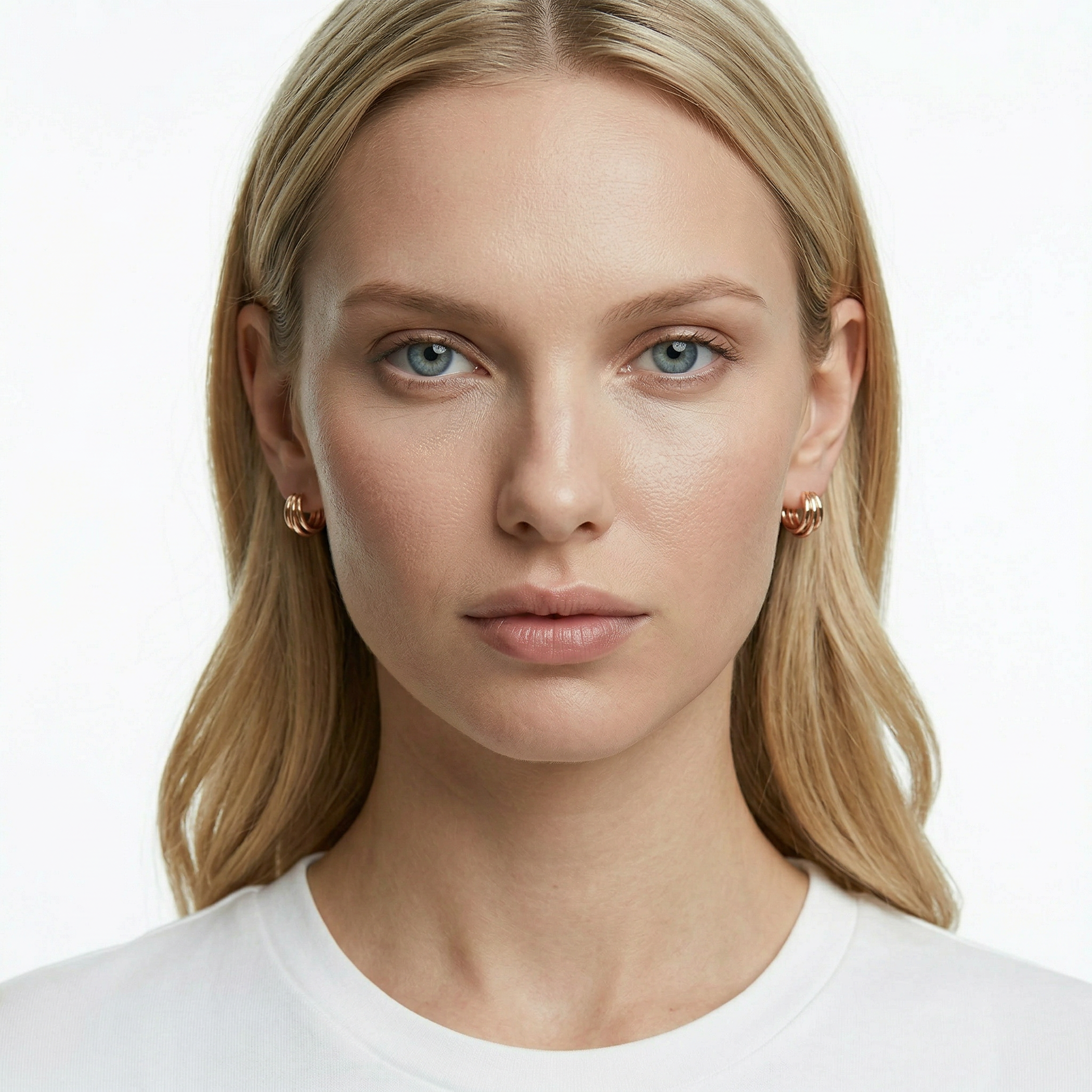 Kolczyki SAVICKI: zdobione żłobieniem złote (585) - 5