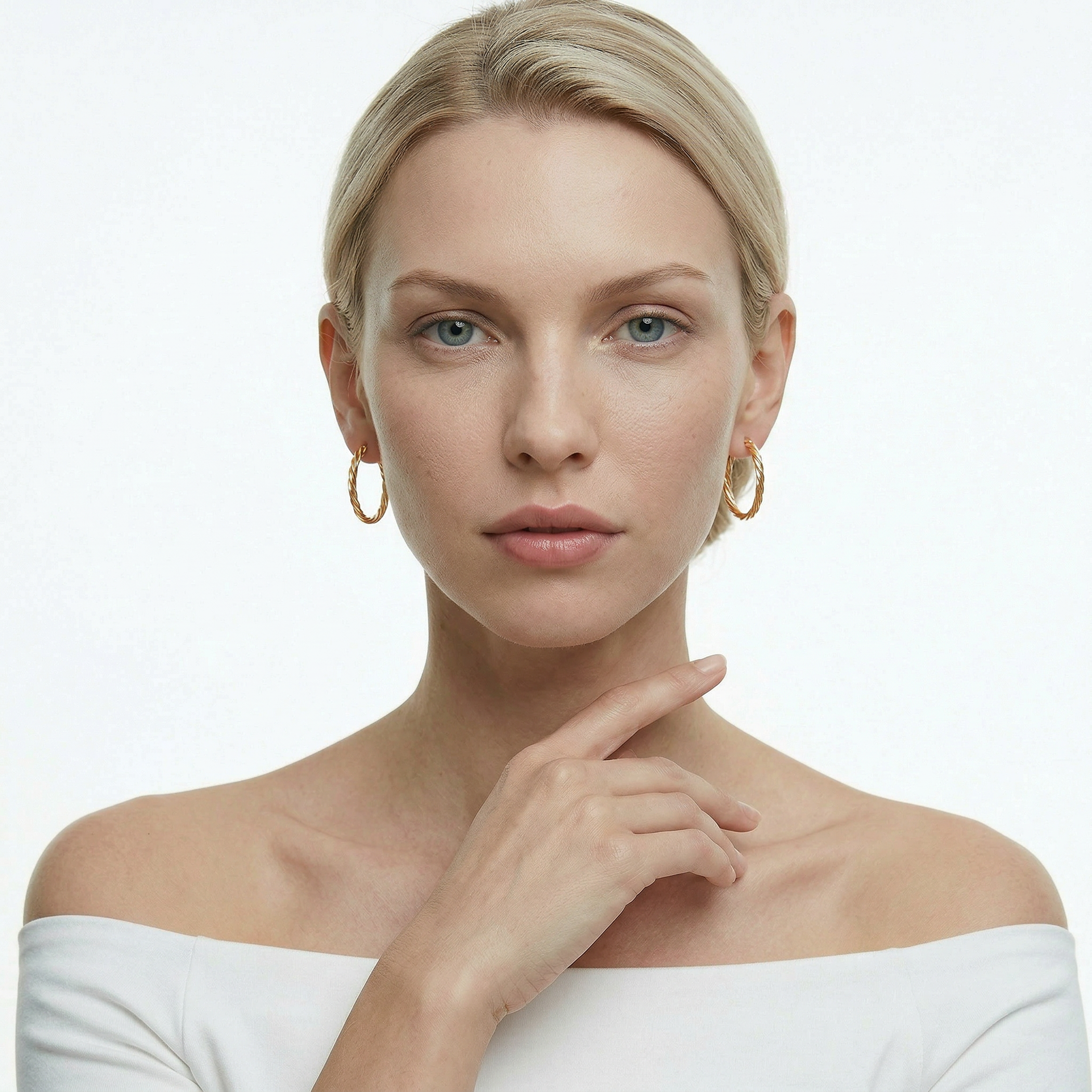 Kolczyki Savicki: złote owale (585) - 4