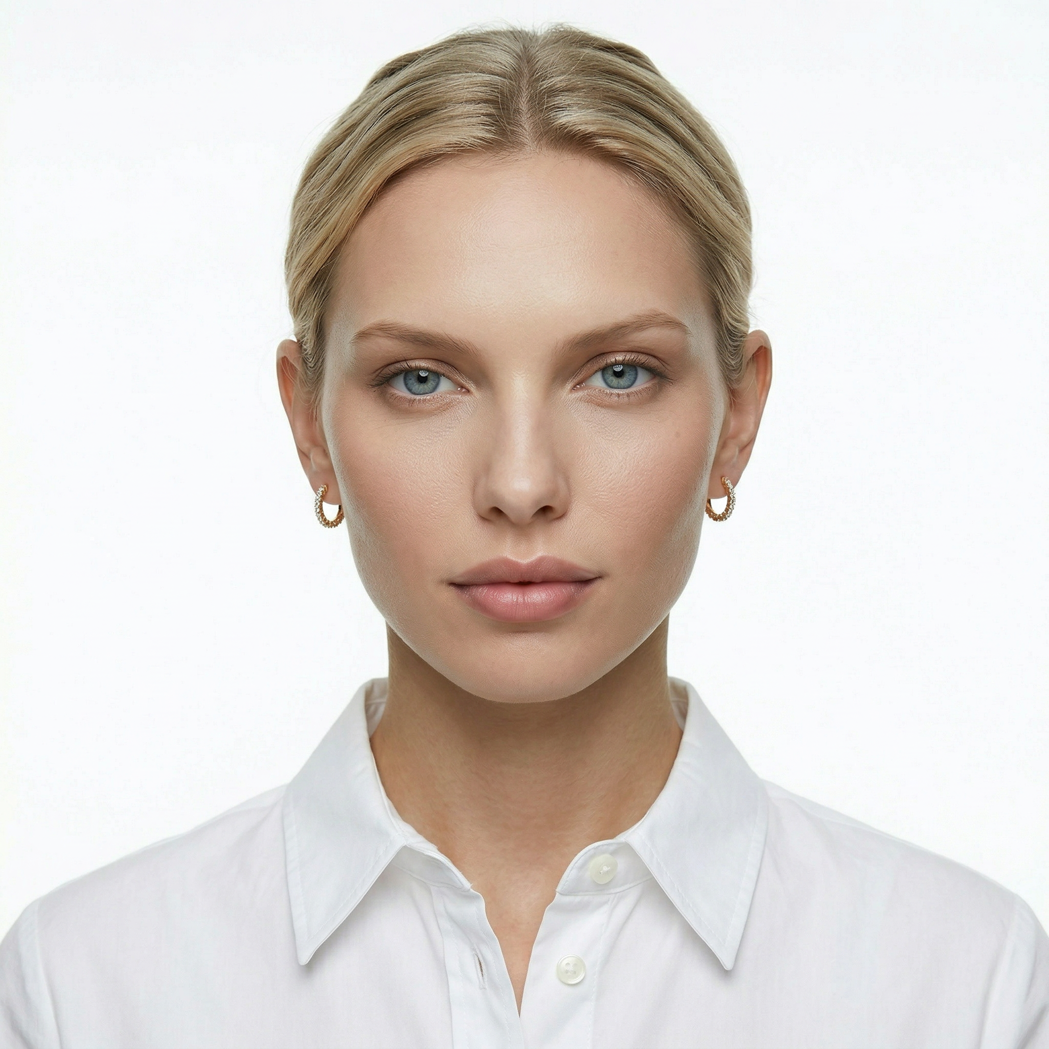 Kolczyki Savicki: złote (585) rząd cyrkonii. - 4