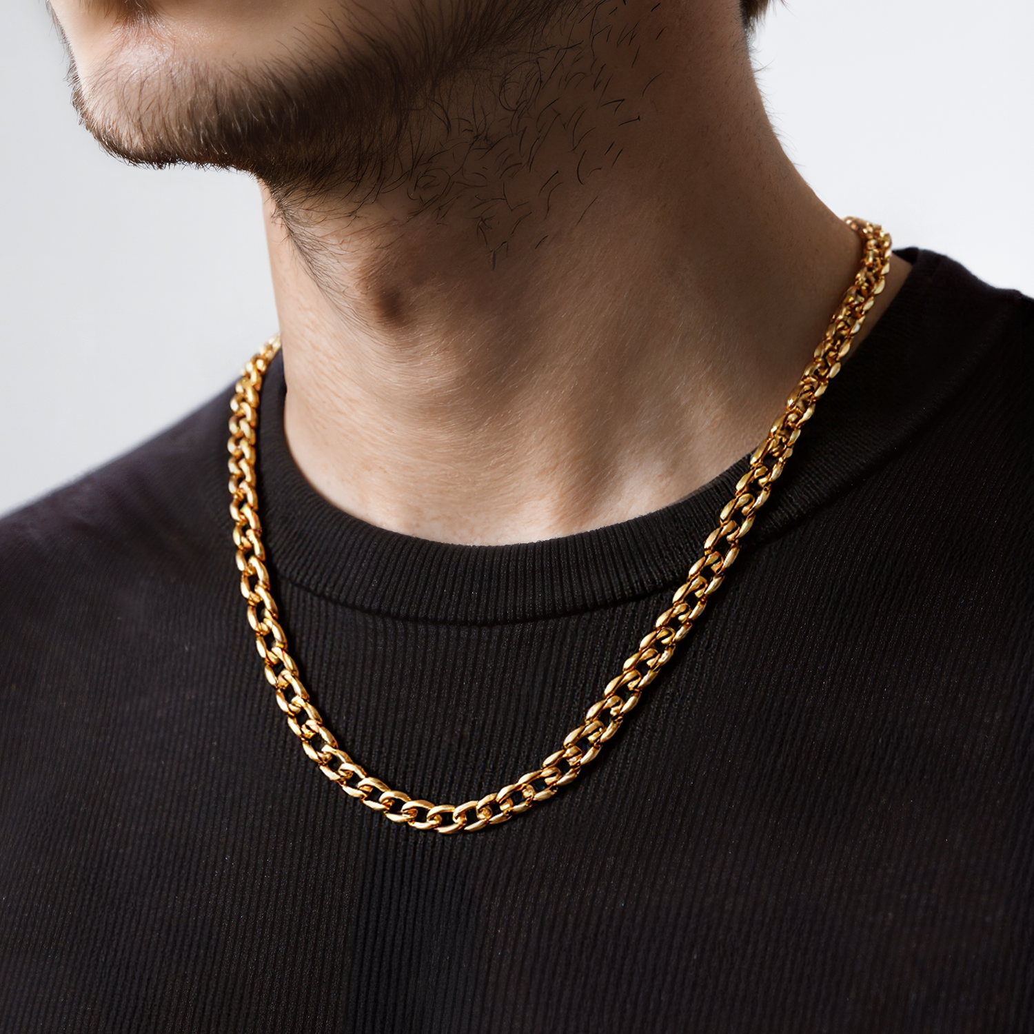 Łańcuszek Savicki 7,00mm: złoty 585, pancerka - 6