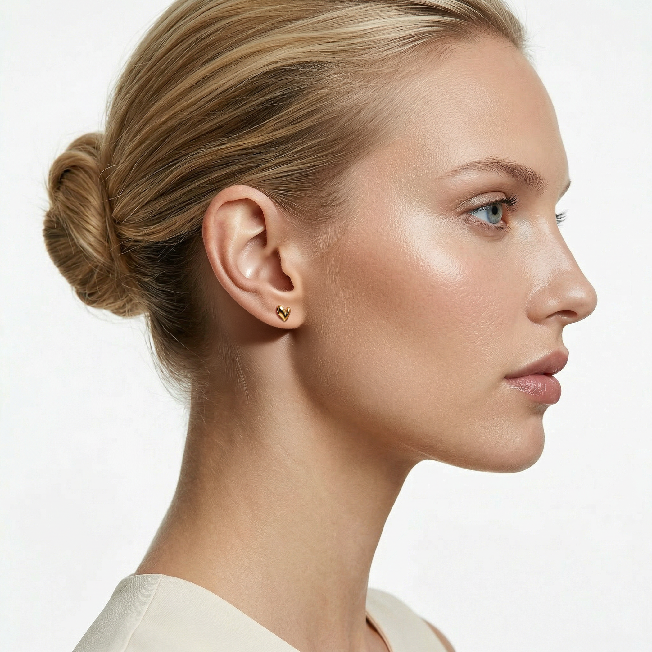 Kolczyki serca Savicki: złote - 5