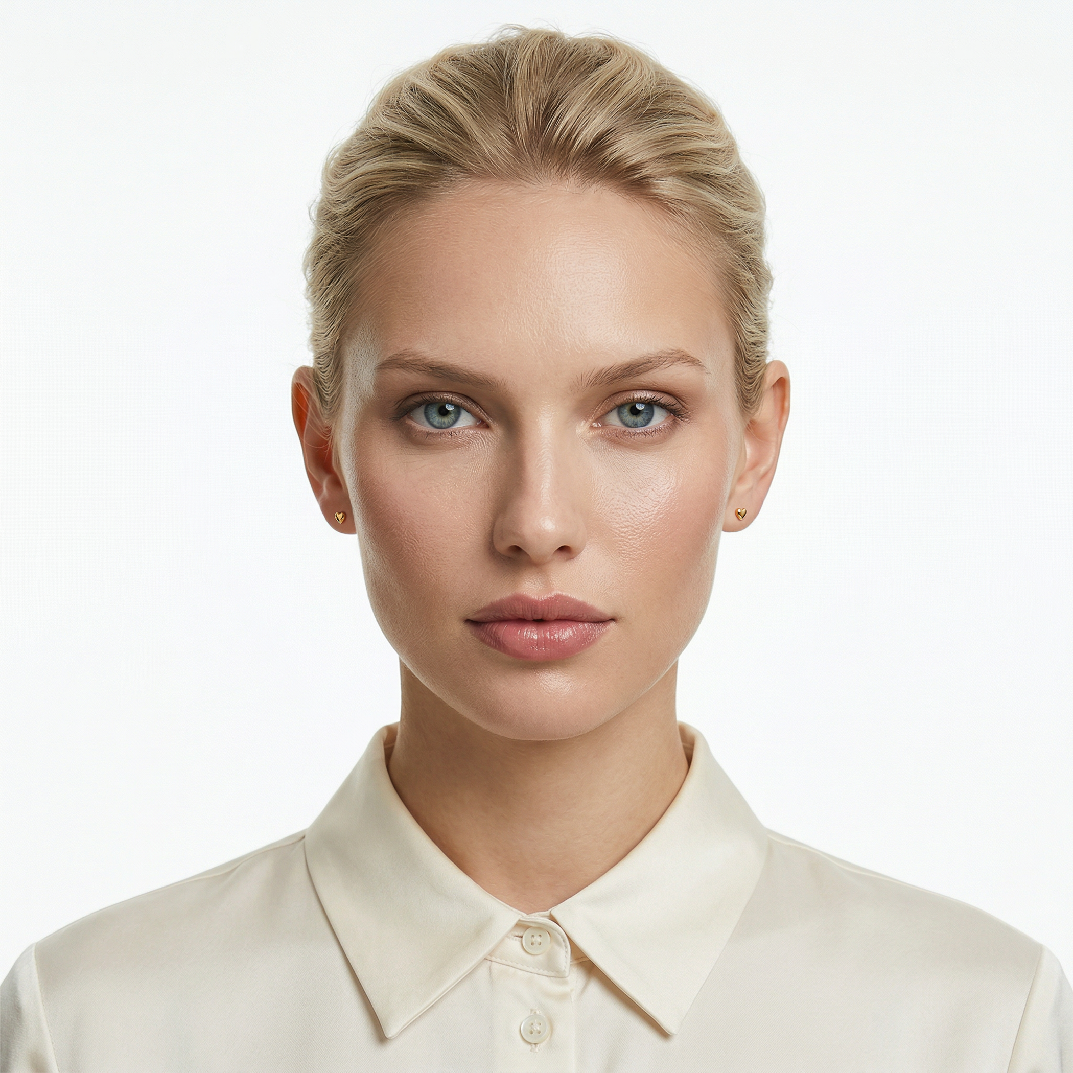 Kolczyki serca Savicki: Lekkie złote - 5