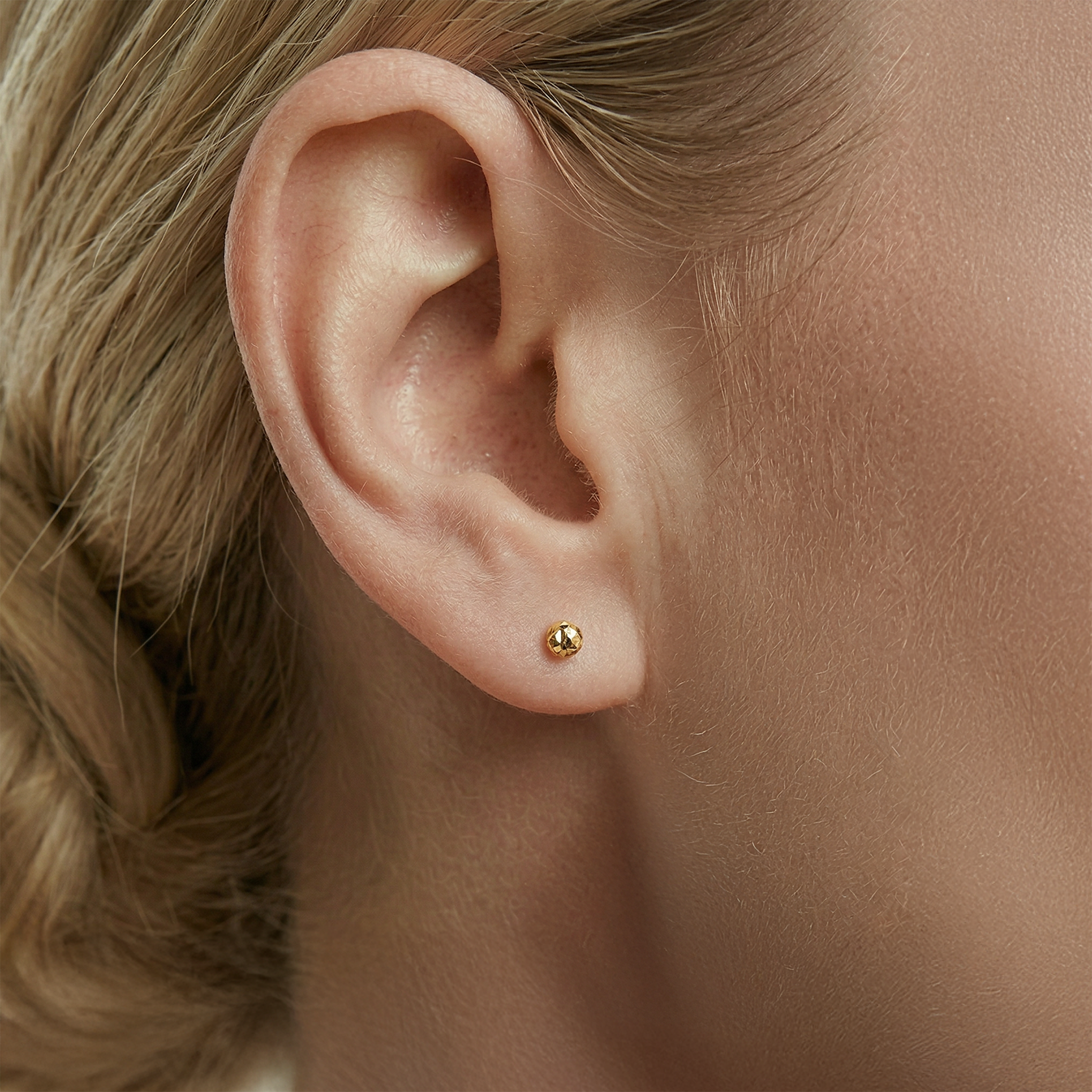 Kolczyki kulki Savicki: Super lekkie, diamentowane złote (585) 3mm - 6