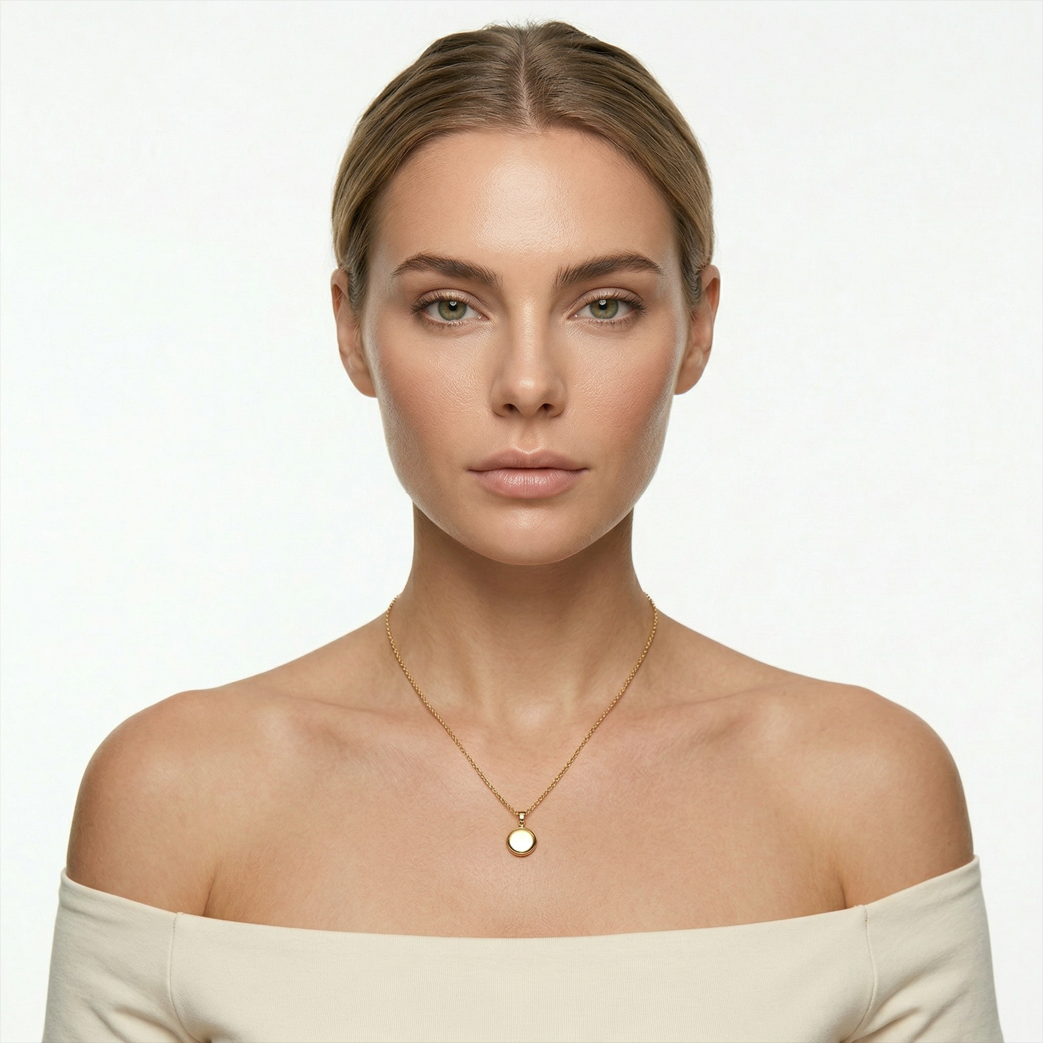 Zawieszka złota SAVICKI: puzderko duże koło - 6