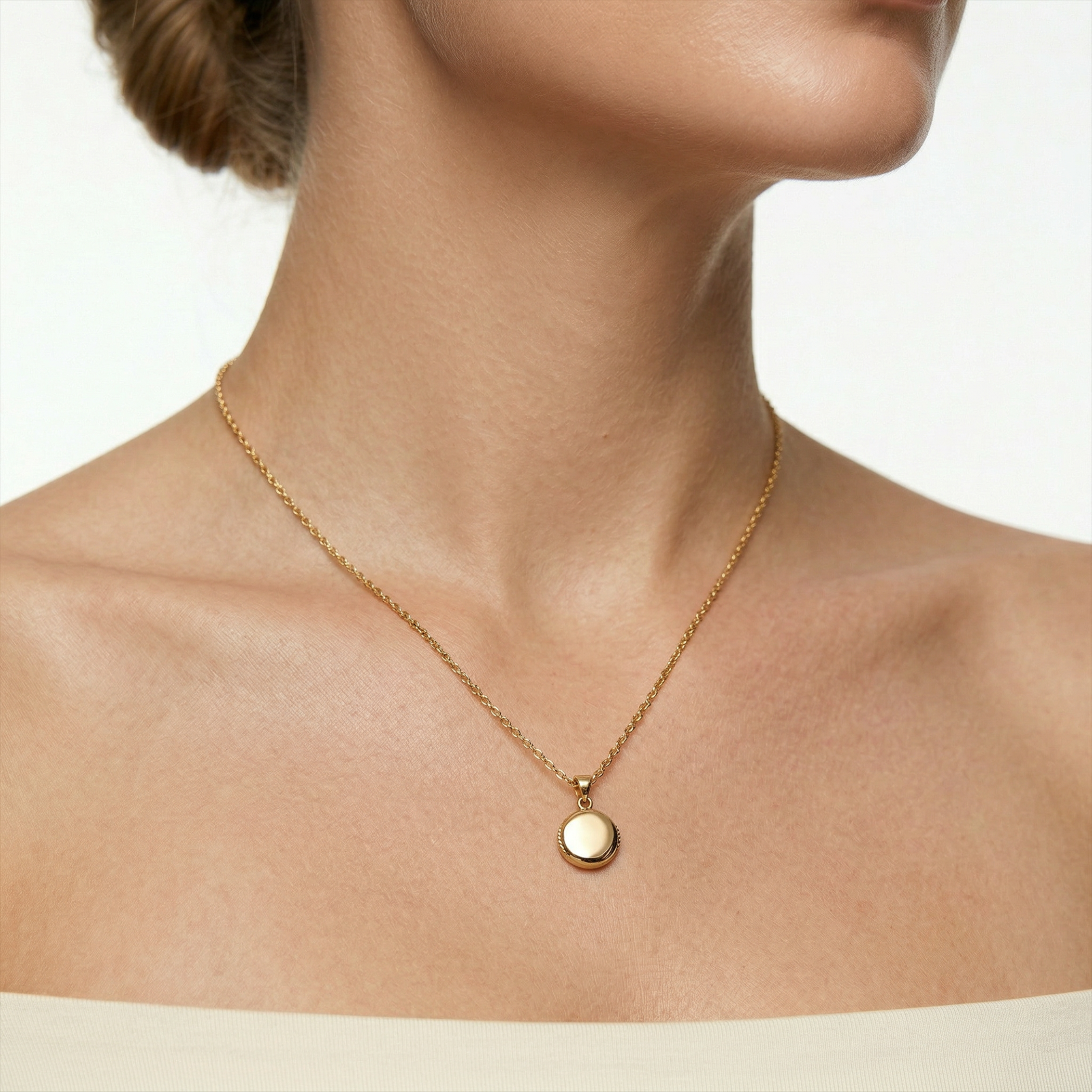 Zawieszka złota SAVICKI: puzderko duże koło - 7