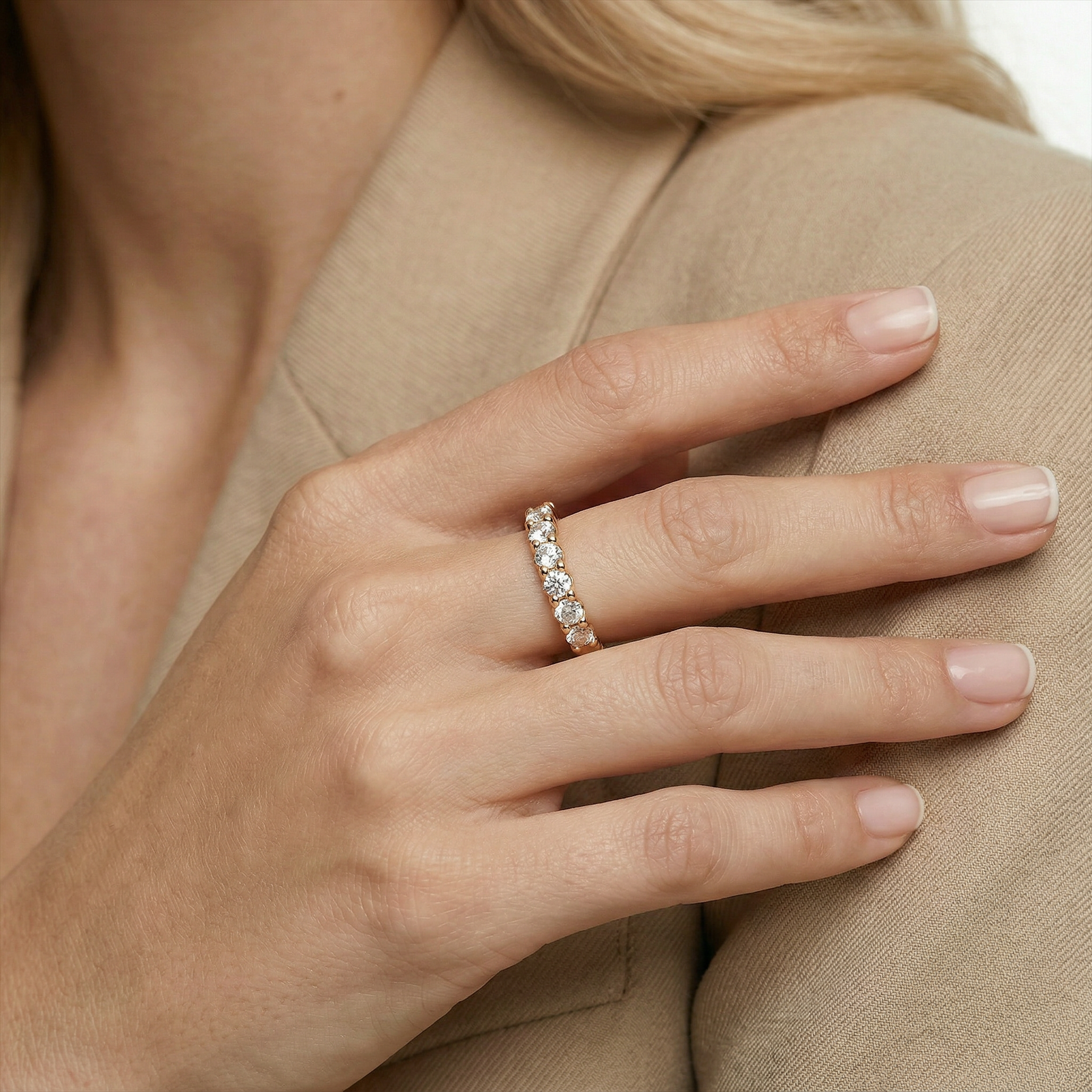 Pierścionek ze złota z diamentami 7x0,1ct - 6