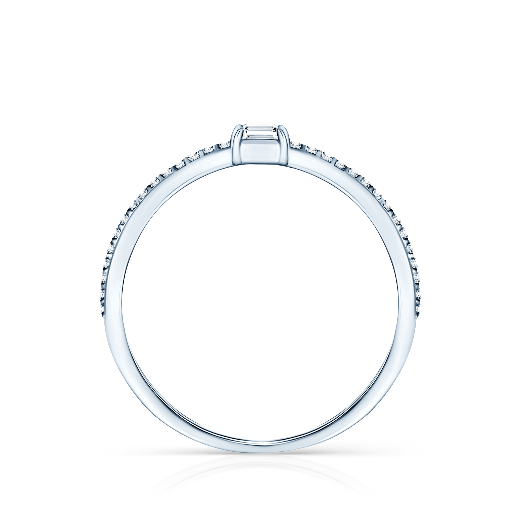 Pierścionek zaręczynowy SAVICKI: białe złoto, diament