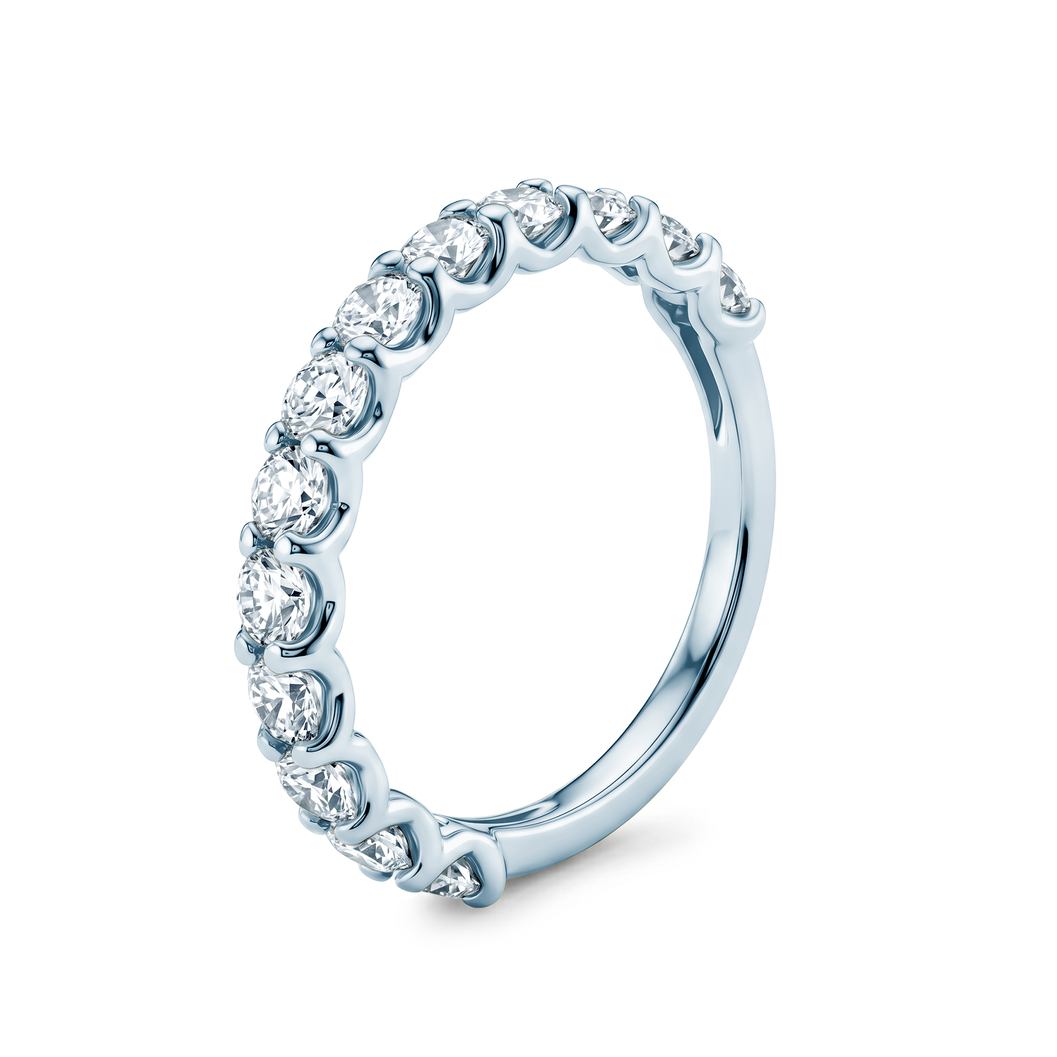 Pierścionek z białego złota z diamentami 13x0,1ct - 3