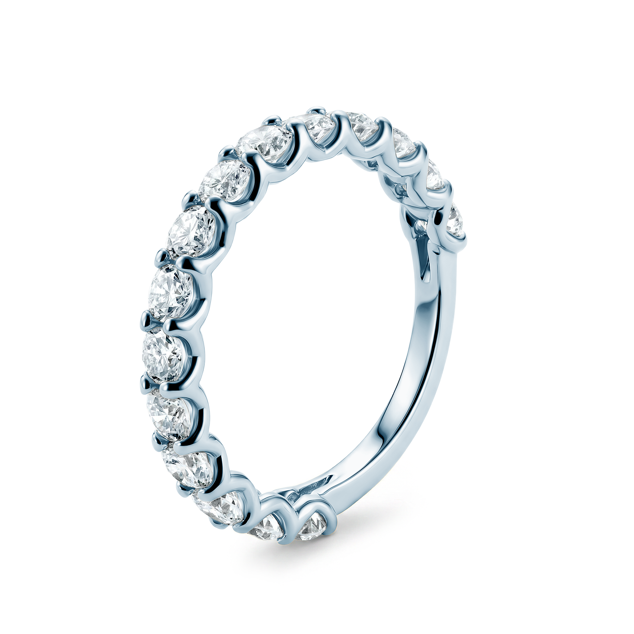 Pierścionek z białego złota z diamentami laboratoryjnymi 15x0,1ct - 3