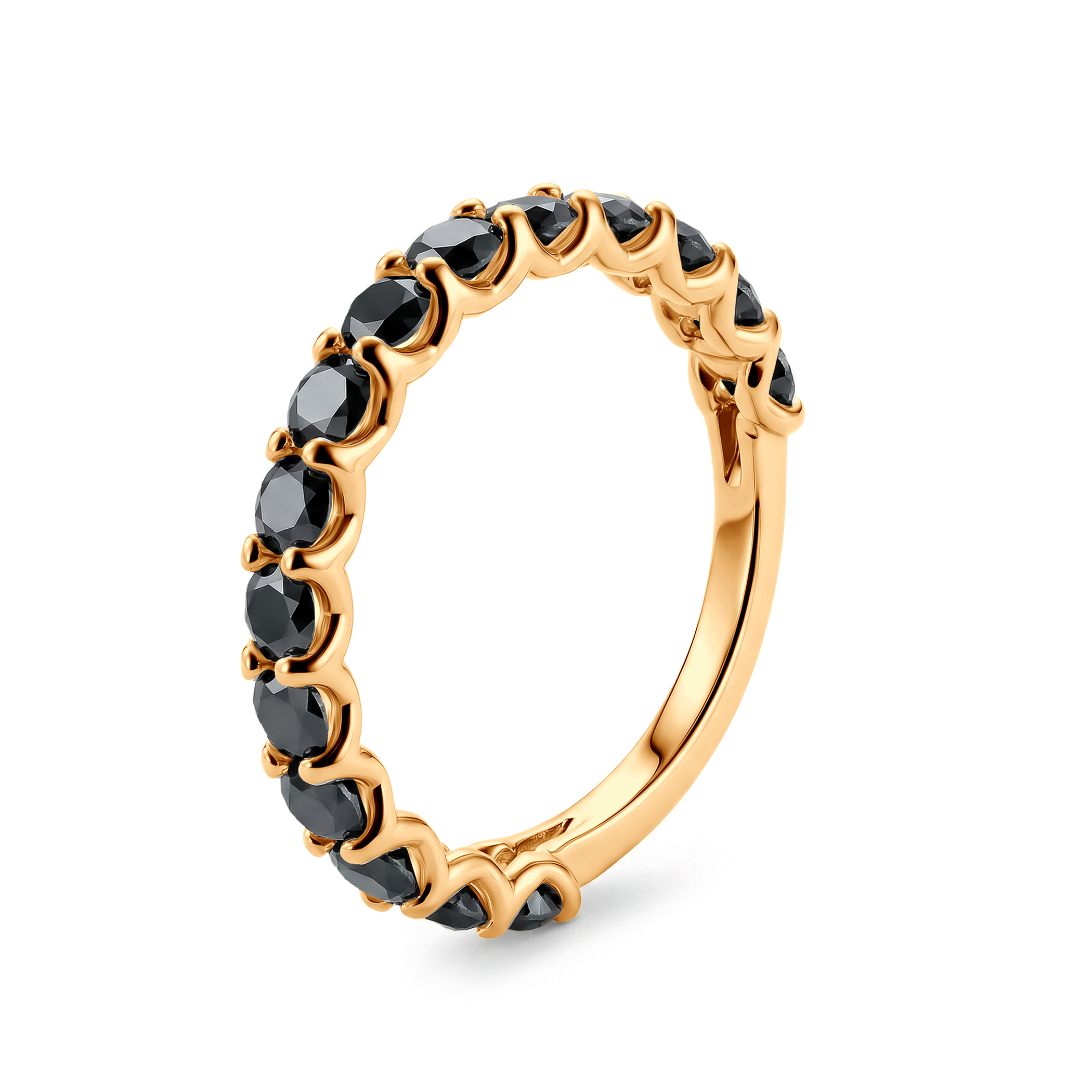 Pierścionek ze złota z czarnymi diamentami 15x0,12ct - 3