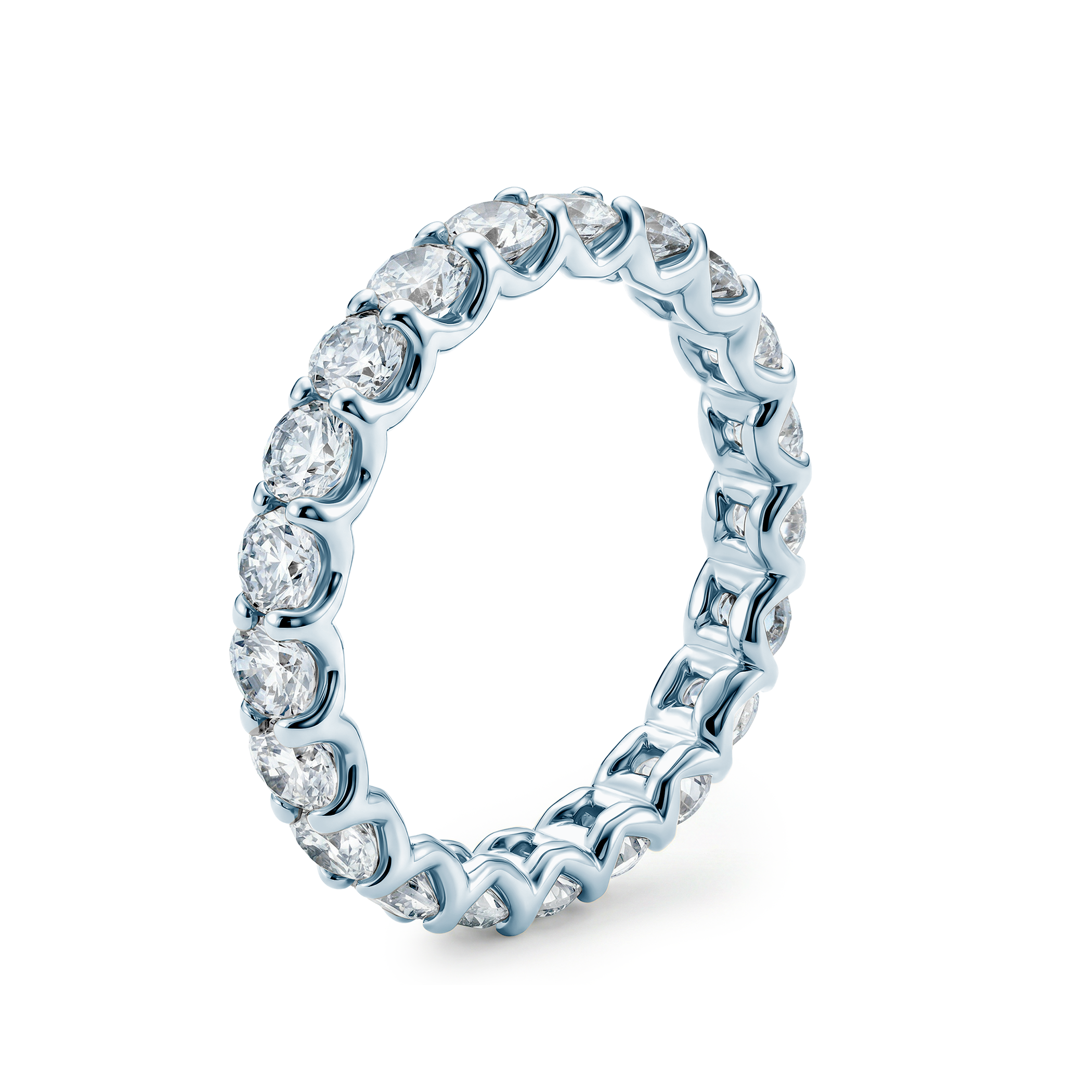 Pierścionek z białego złota z diamentami laboratoryjnymi 21x0,1ct - 3