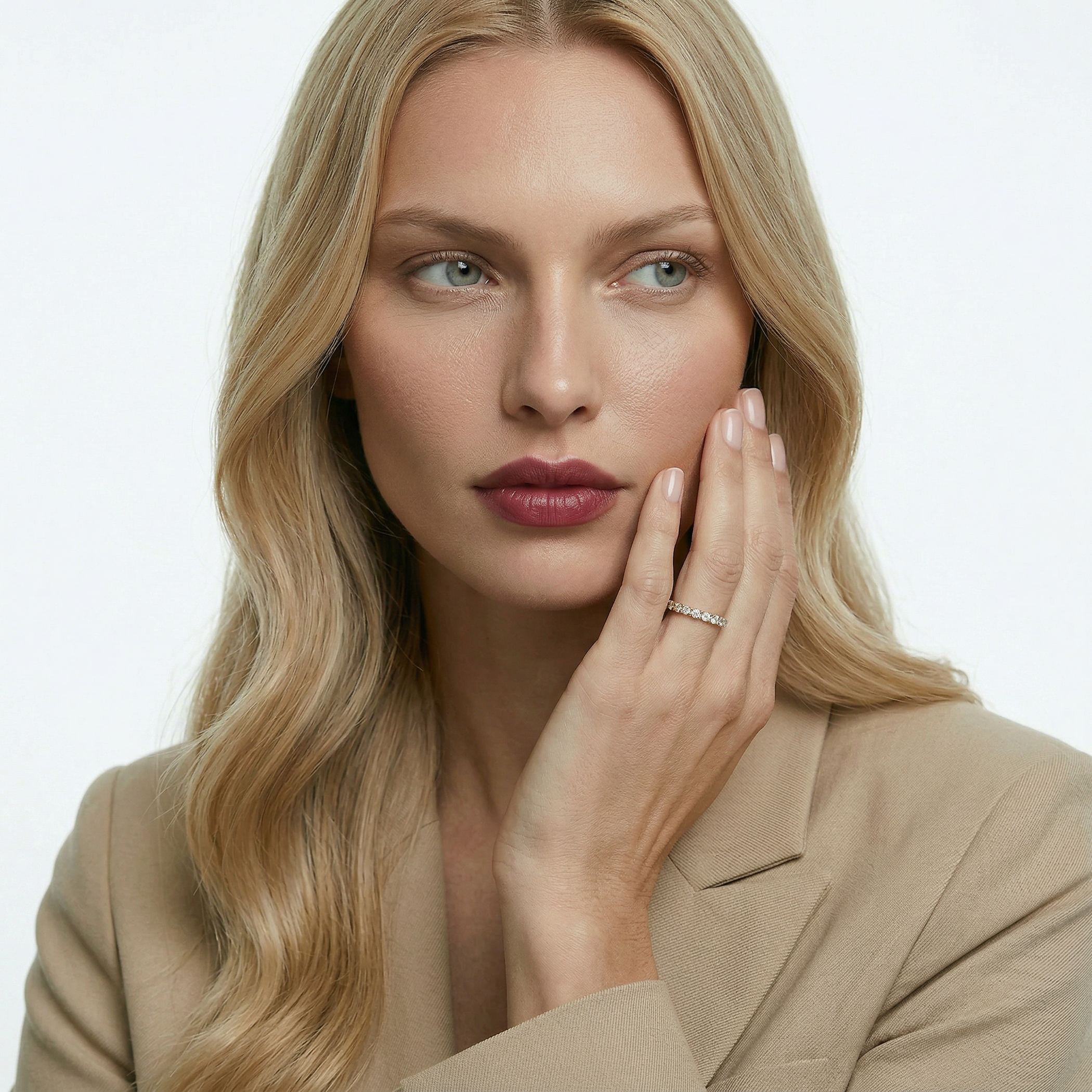 Pierścionek złoty z diamentami laboratoryjnymi 21x0,1ct - 4