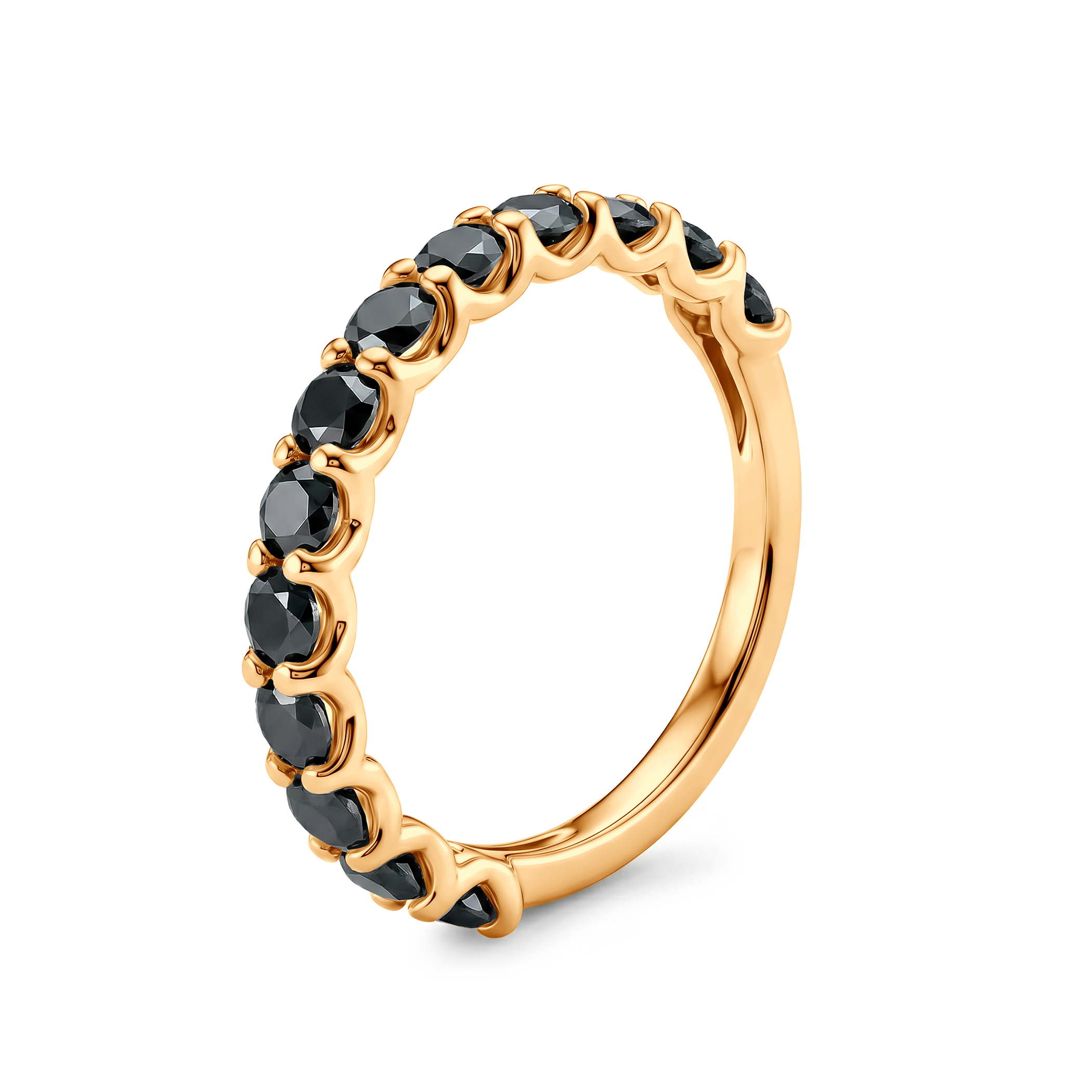 Pierścionek ze złota z czarnymi diamentami 13x0,12ct - 3