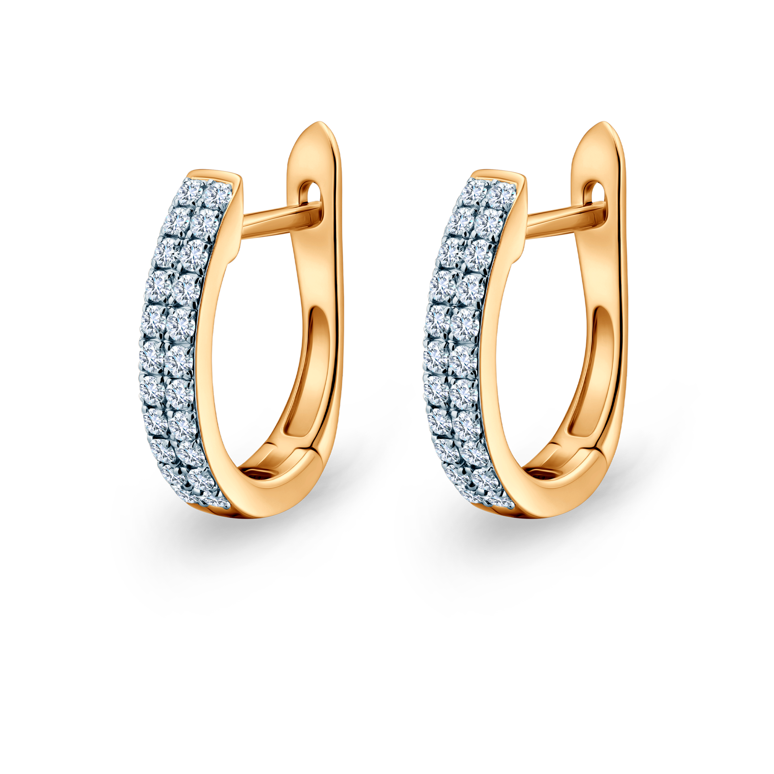 Kolczyki Savicki: złoto, diamenty laboratoryjne