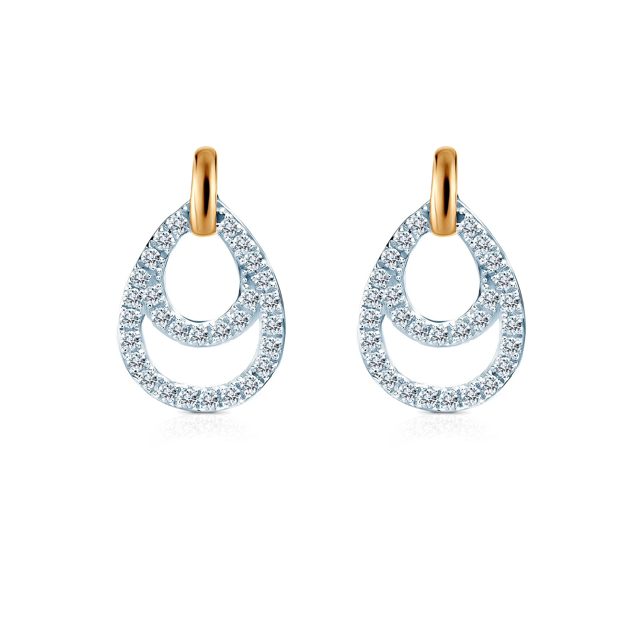 Kolczyki Savicki: złote, diamenty