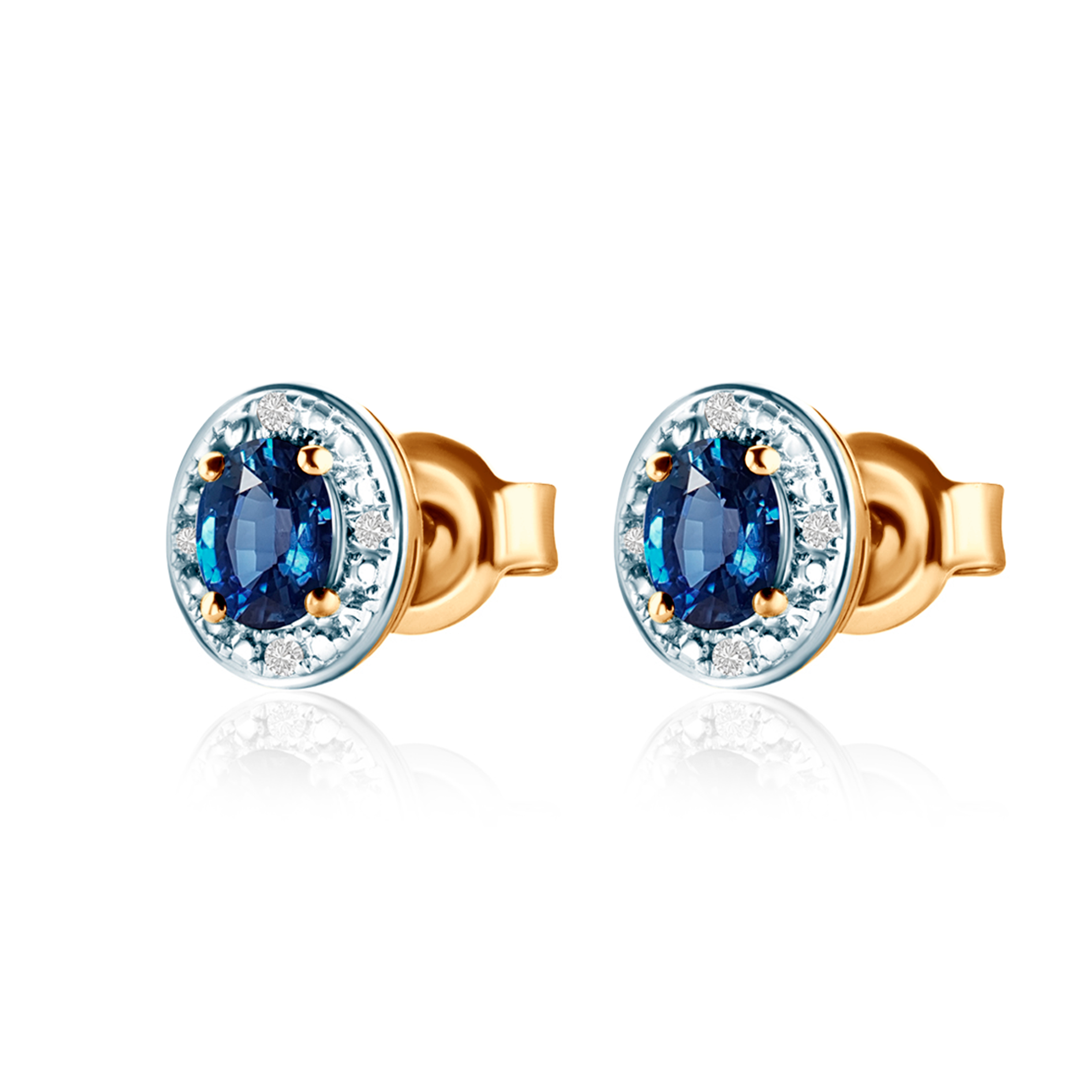 Kolczyki Savicki: złote, diamenty, tanzanity - 3