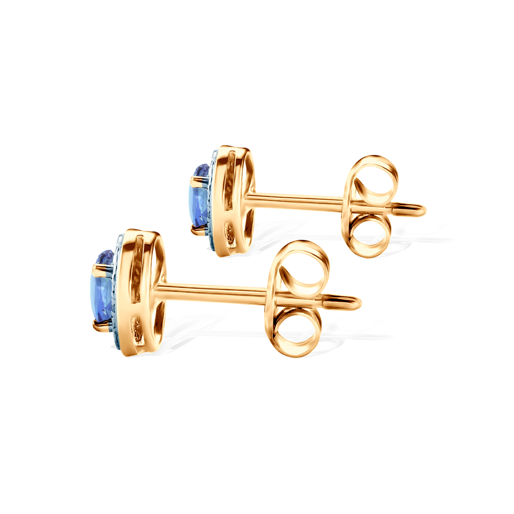 Kolczyki Savicki: złote, diamenty, tanzanity - 4
