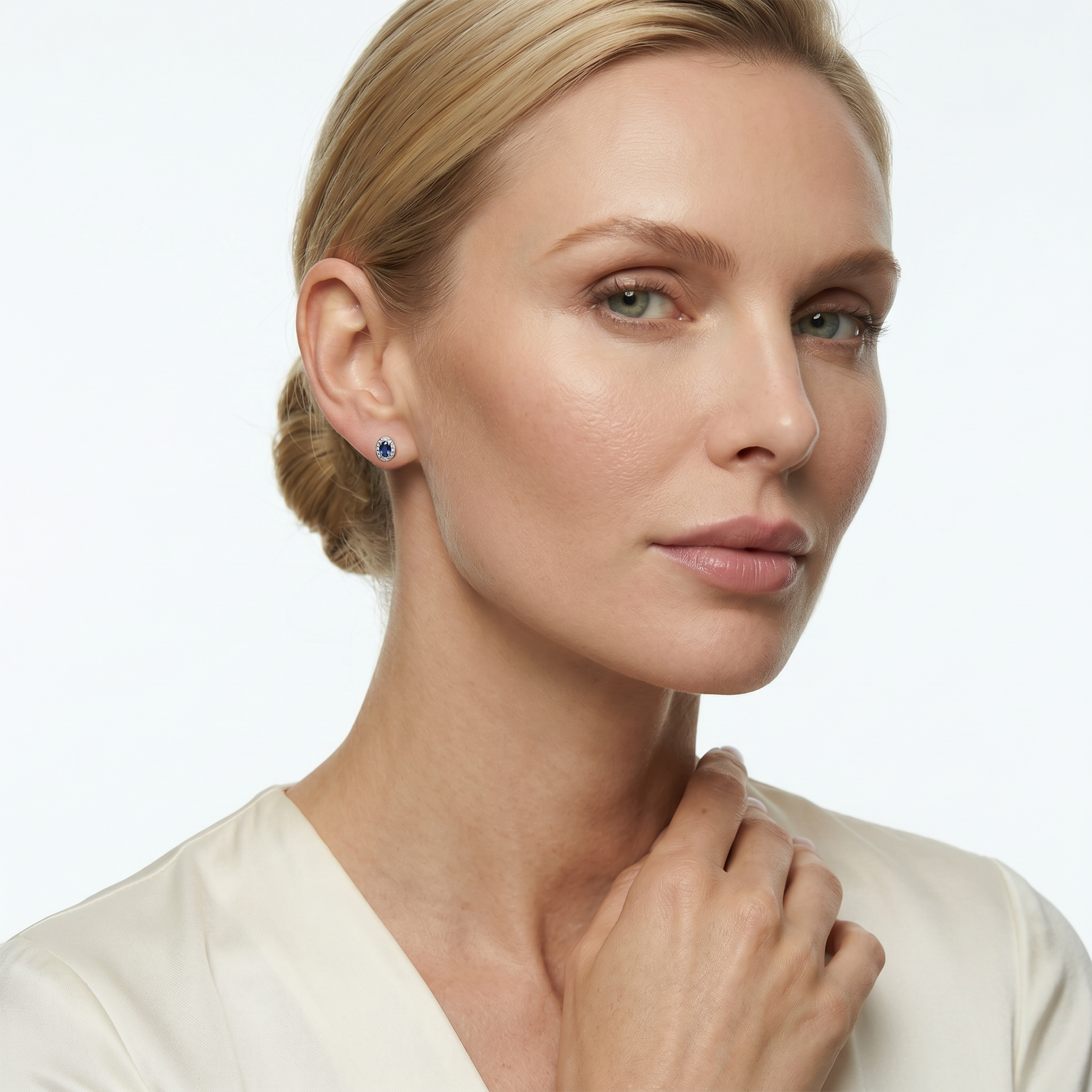 Kolczyki Savicki: złote, diamenty, tanzanity - 6