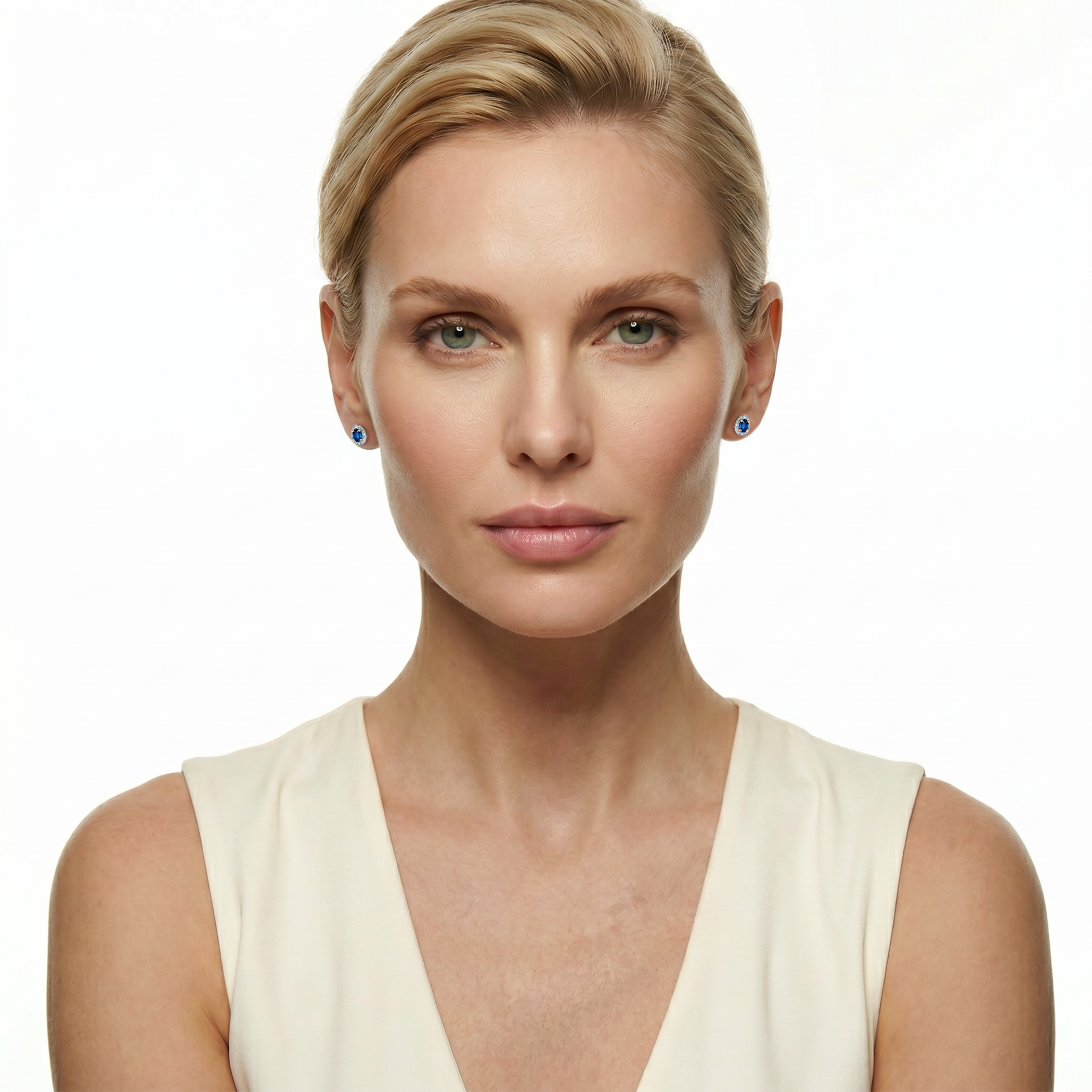 Kolczyki Savicki: złote, diamenty, tanzanity - 7