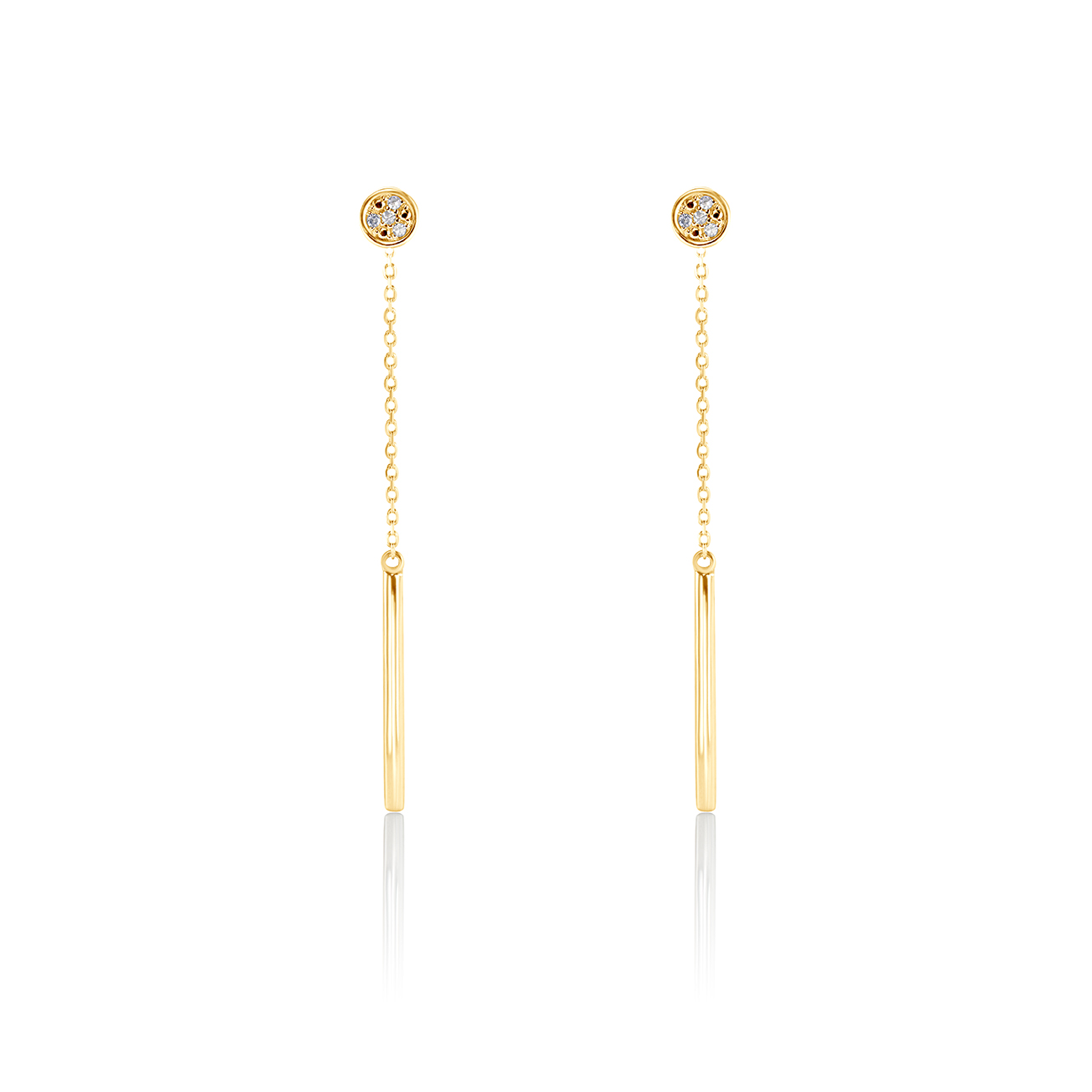 Kolczyki Savicki: złote, diamenty