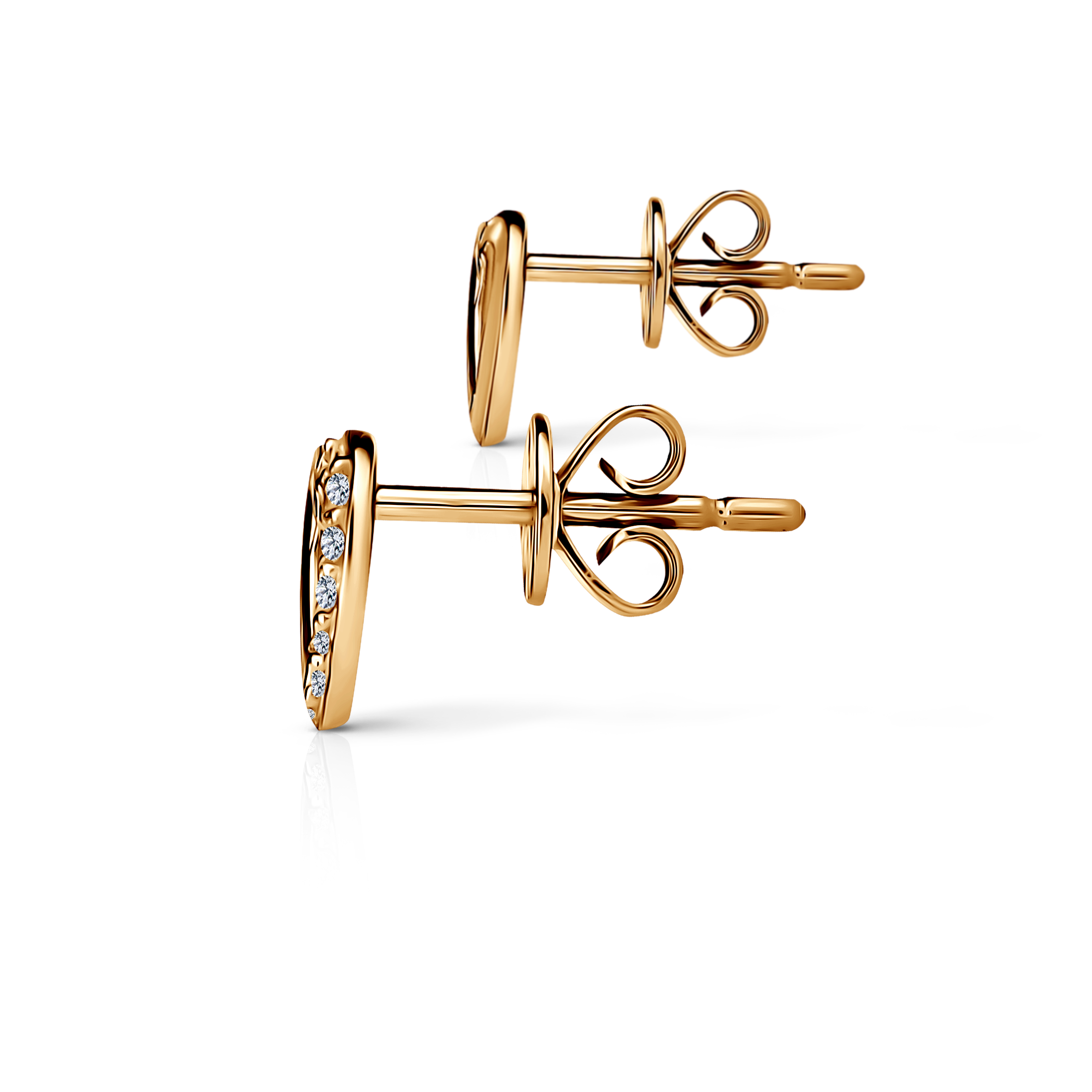 Ohrringe Herzen Savicki: Gold, Diamanten - 4