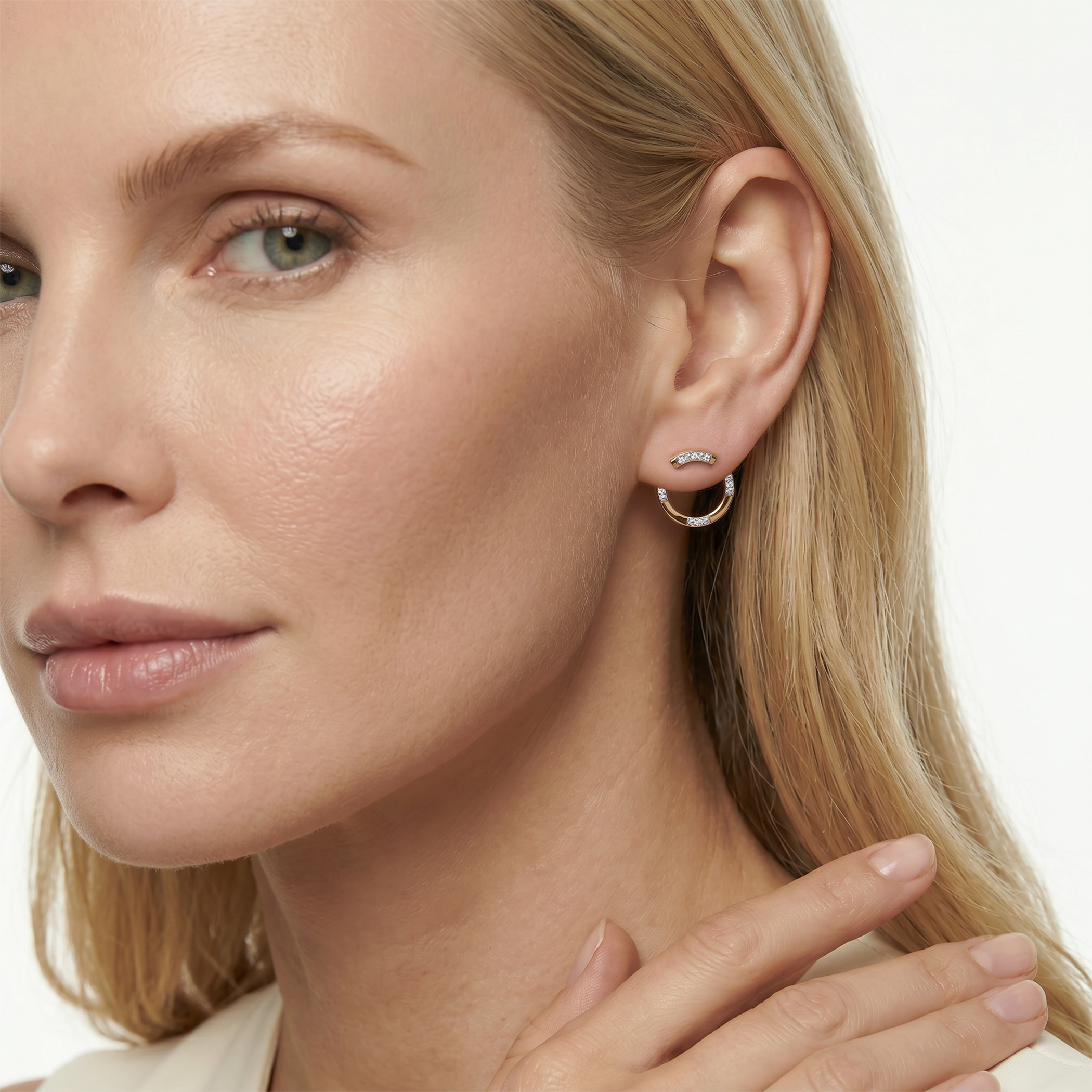 Kolczyki koła Savicki: złote, diamenty - 5