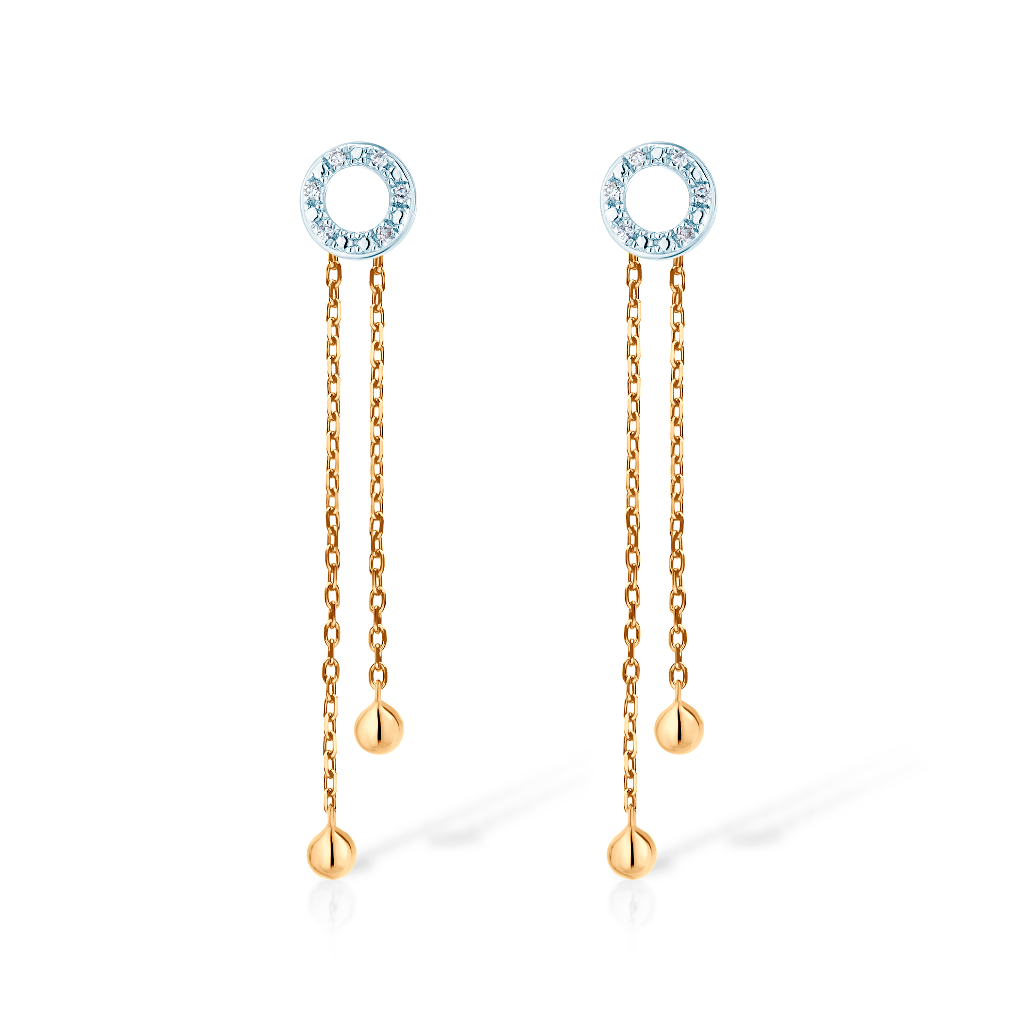 Kolczyki koło Savicki: złote, diamenty