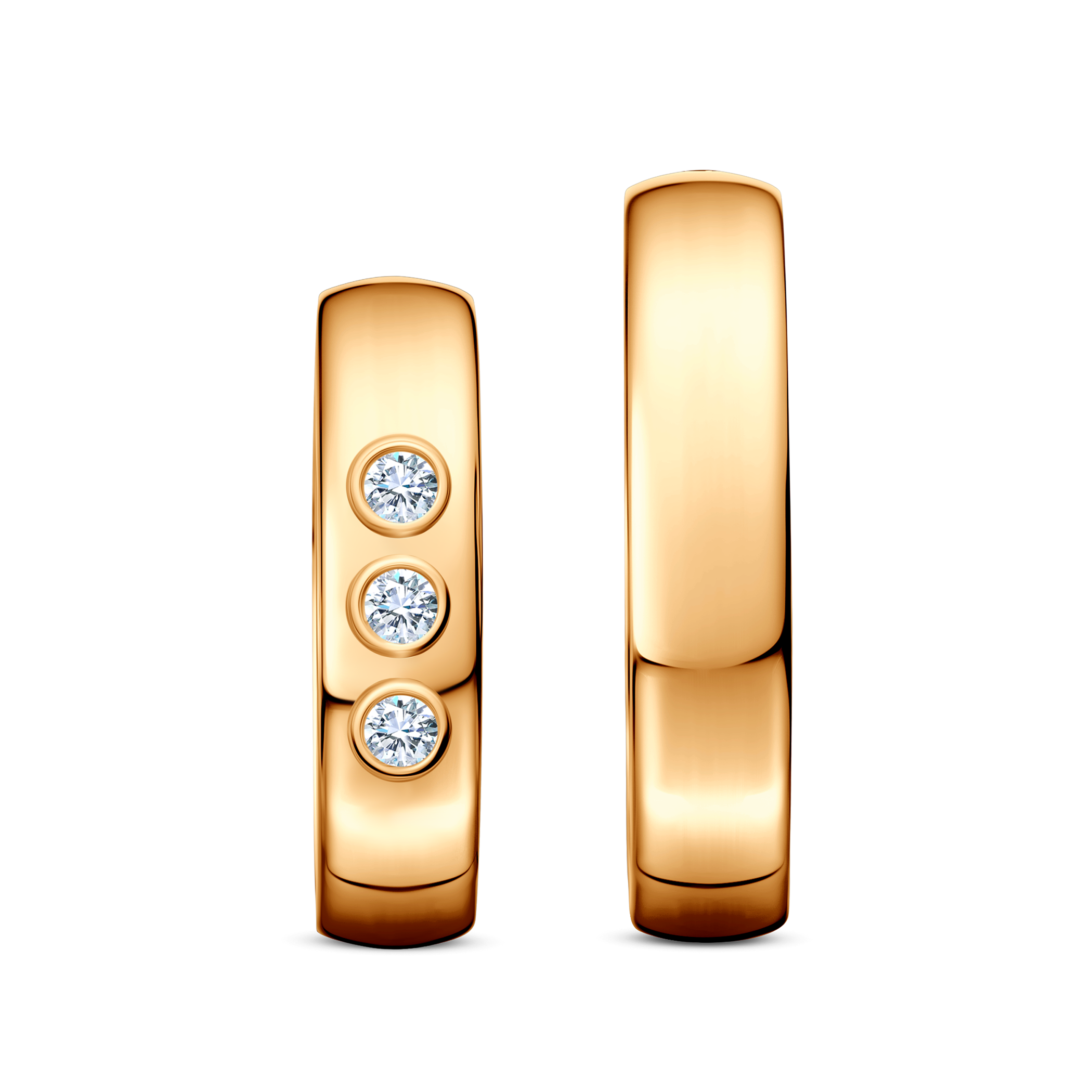 Obrączki ślubne: żółte złoto, półokrągłe, 5 mm - 5