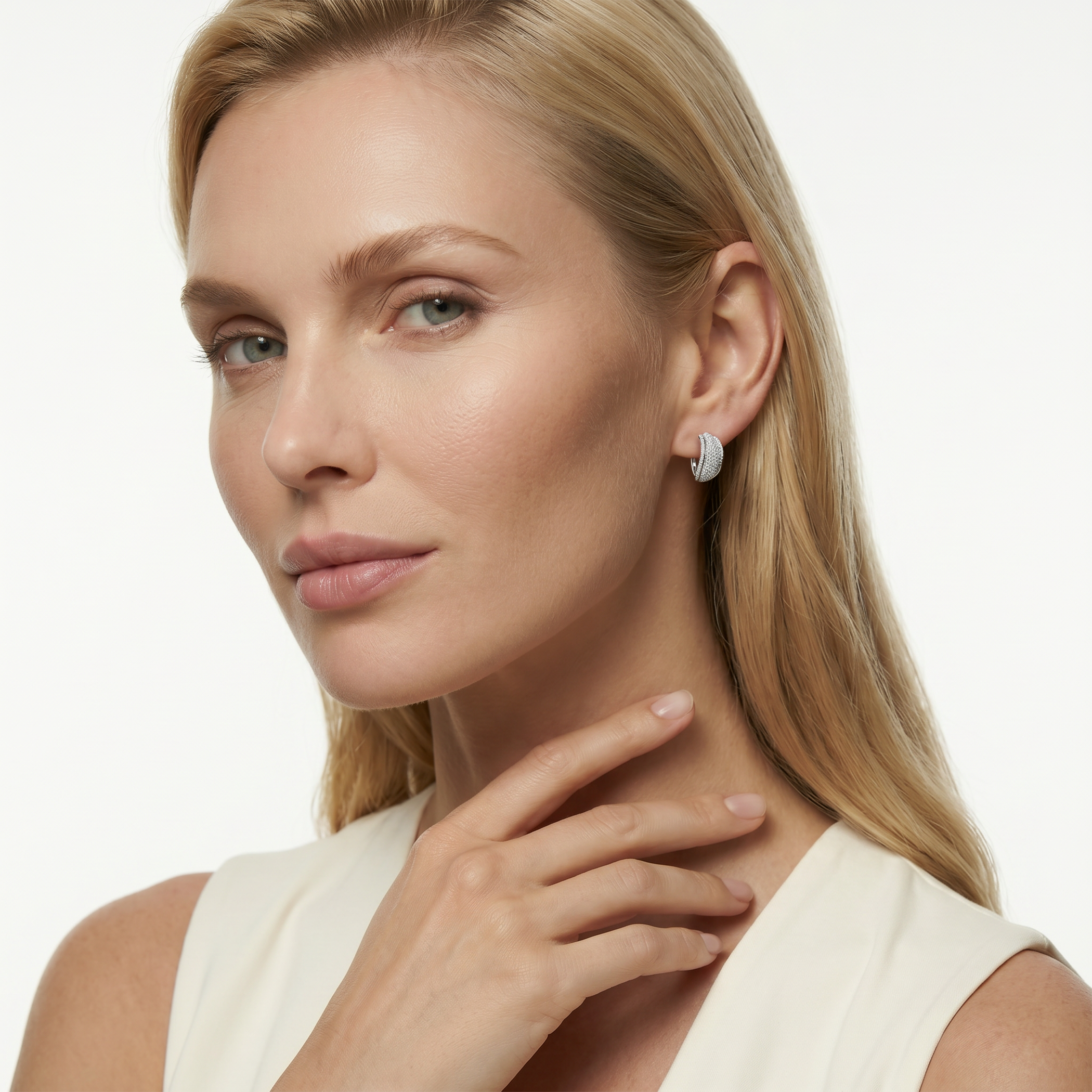 Armband Unendlichkeit mit weißem Diamanten 0,08 ct 18 cm, 585er Gold - 5