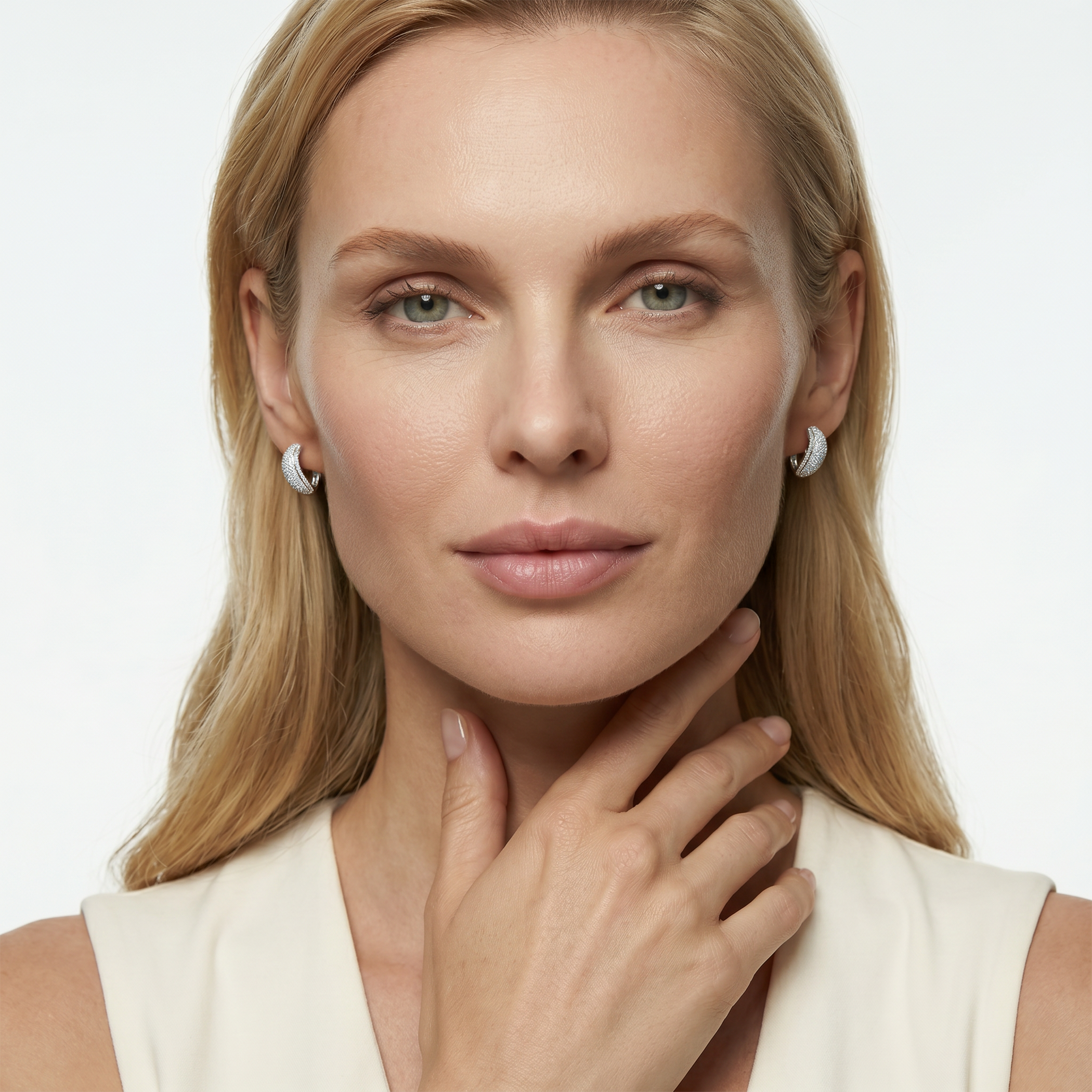 Armband Unendlichkeit mit weißem Diamanten 0,08 ct 18 cm, 585er Gold - 7