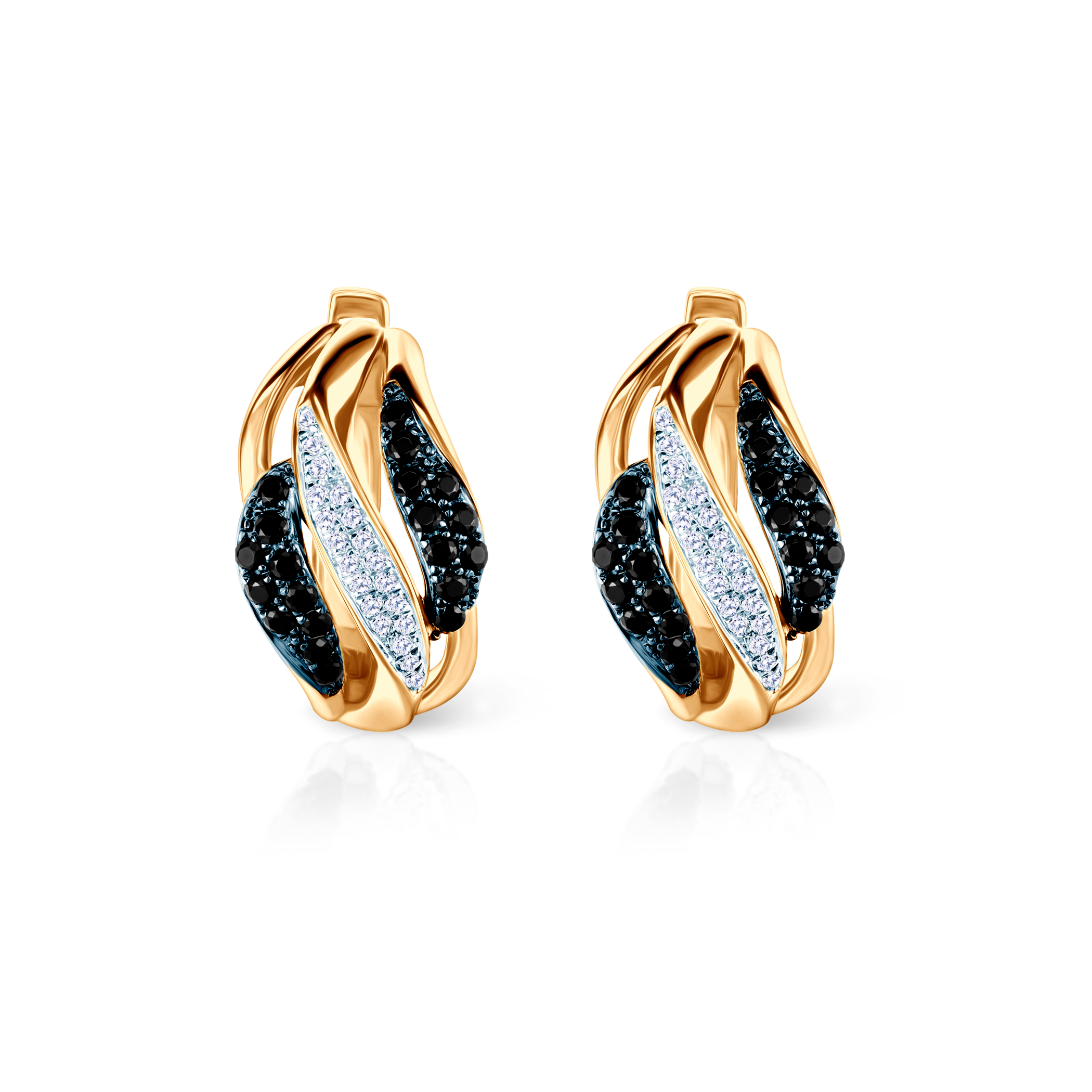 Kolczyki SAVICKI: złote, diamenty