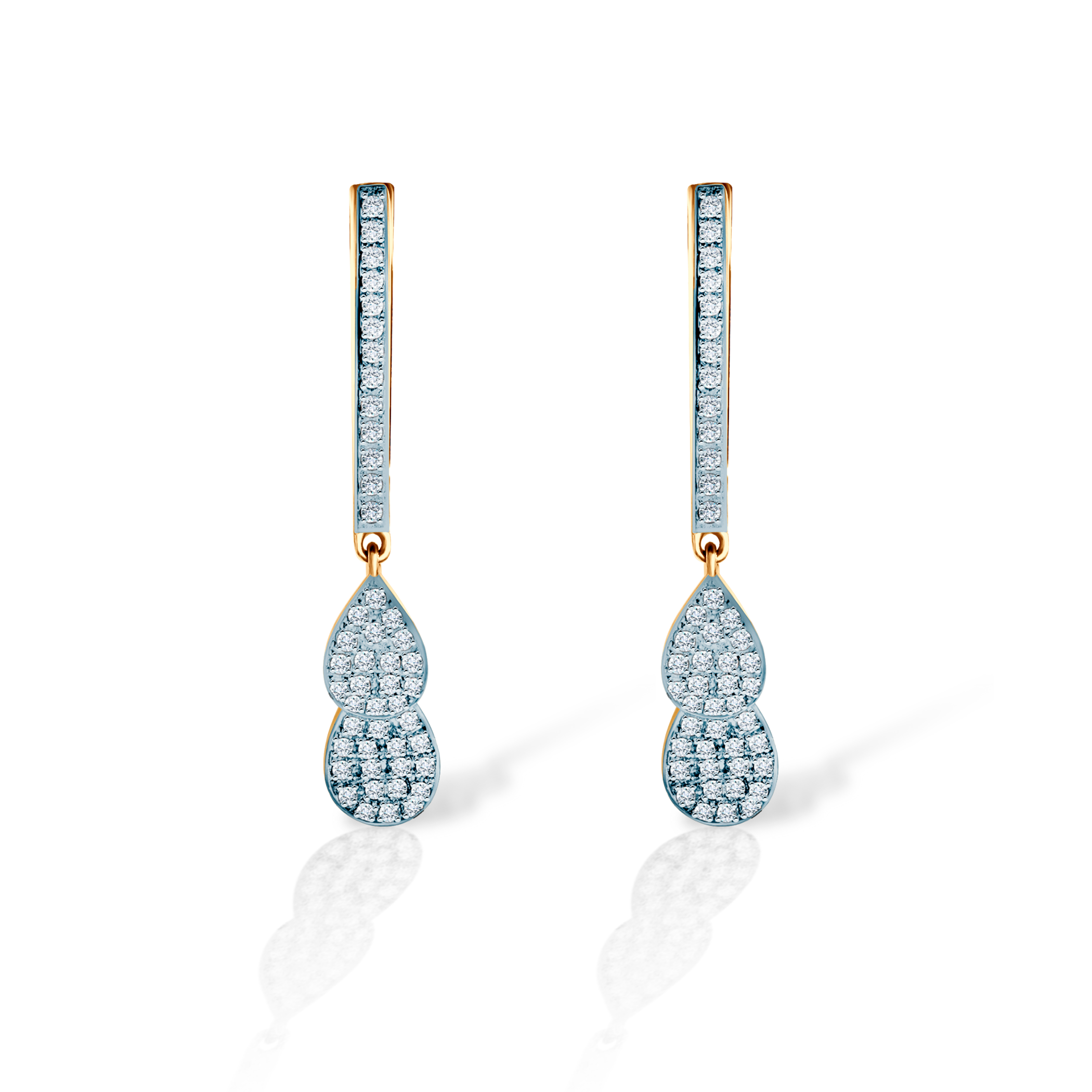 Kolczyki Savicki: złote, diamenty