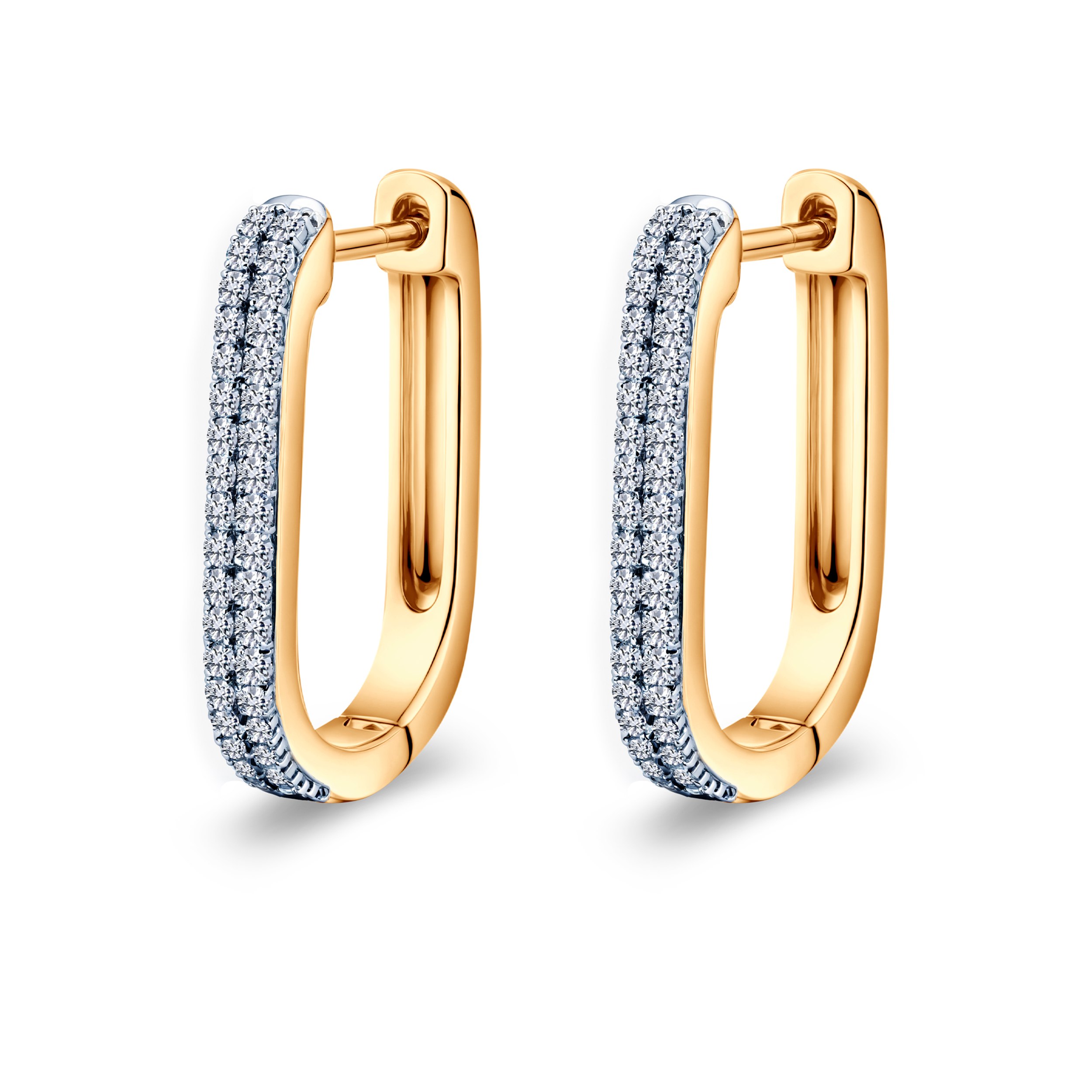 Kolczyki Savicki: dwukolorowe złoto, diamenty