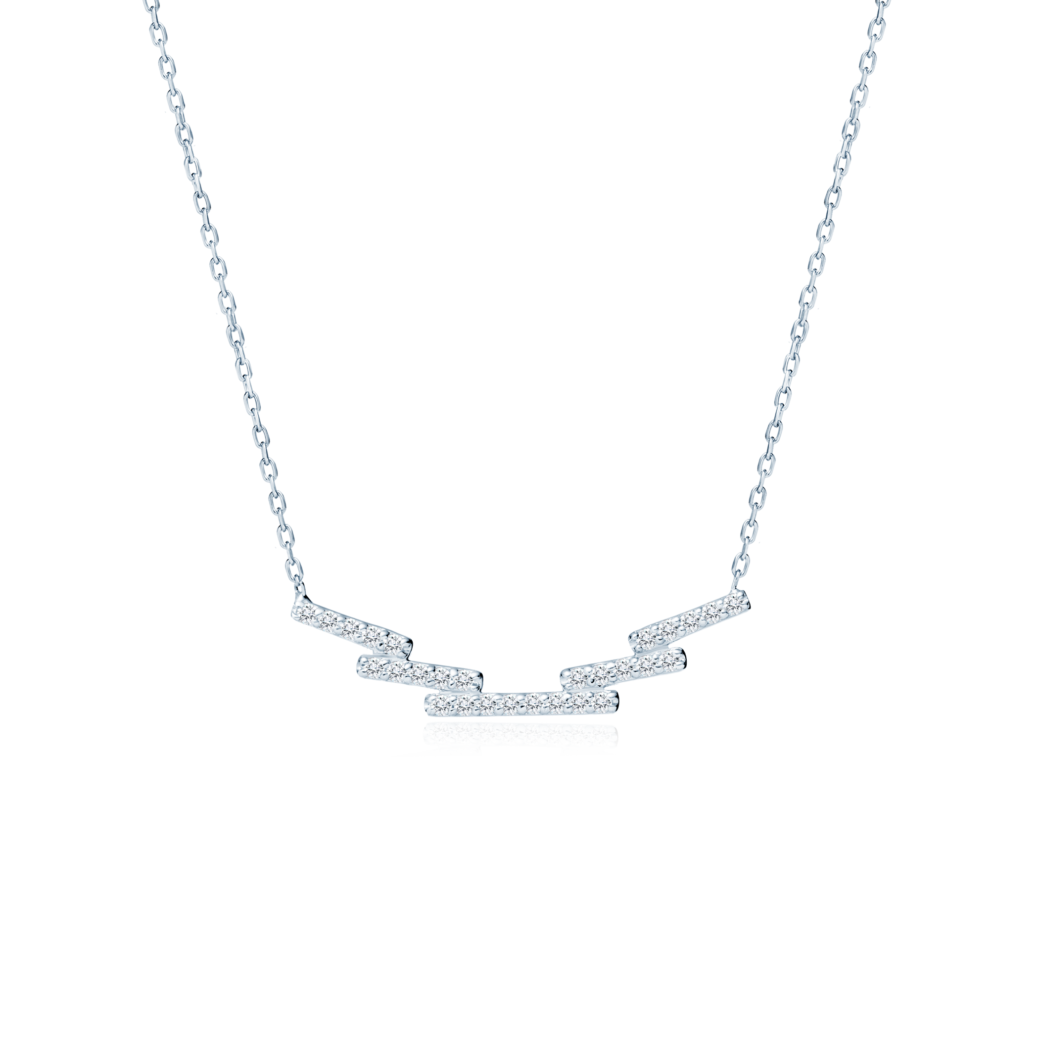 Naszyjnik Savicki: białe złoto, diamenty